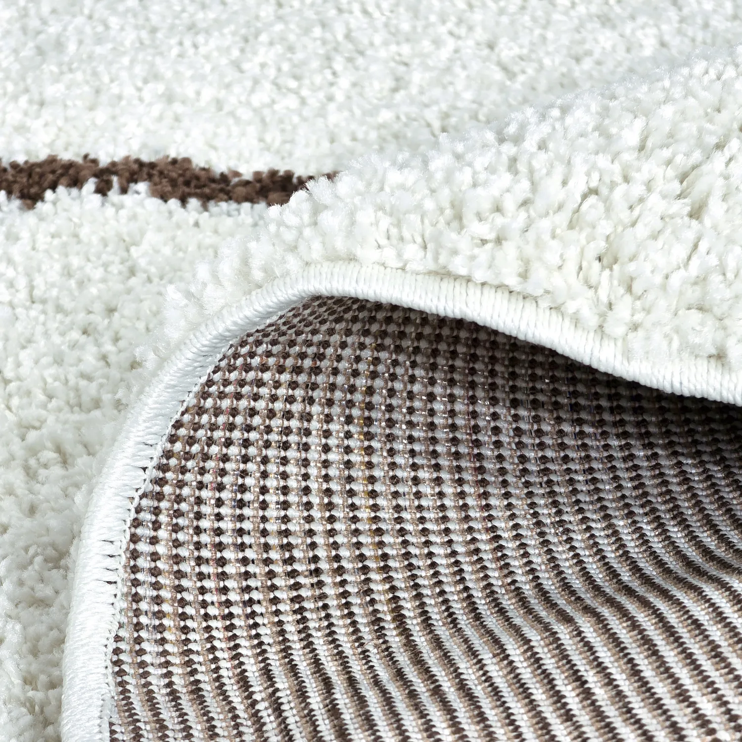 Ronde vloerkleden - Eze (wit/bruin)