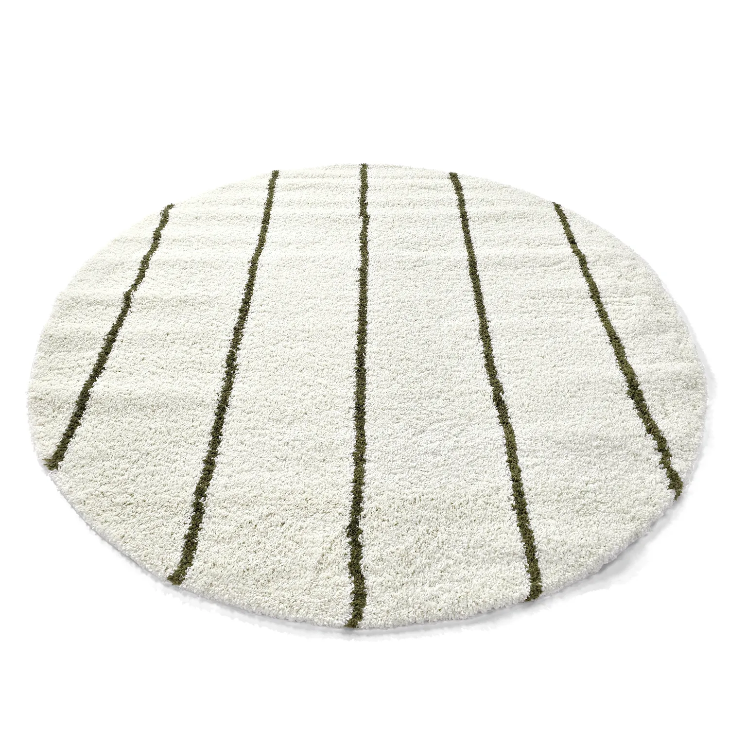 Ronde vloerkleden - Eze (wit/groen)