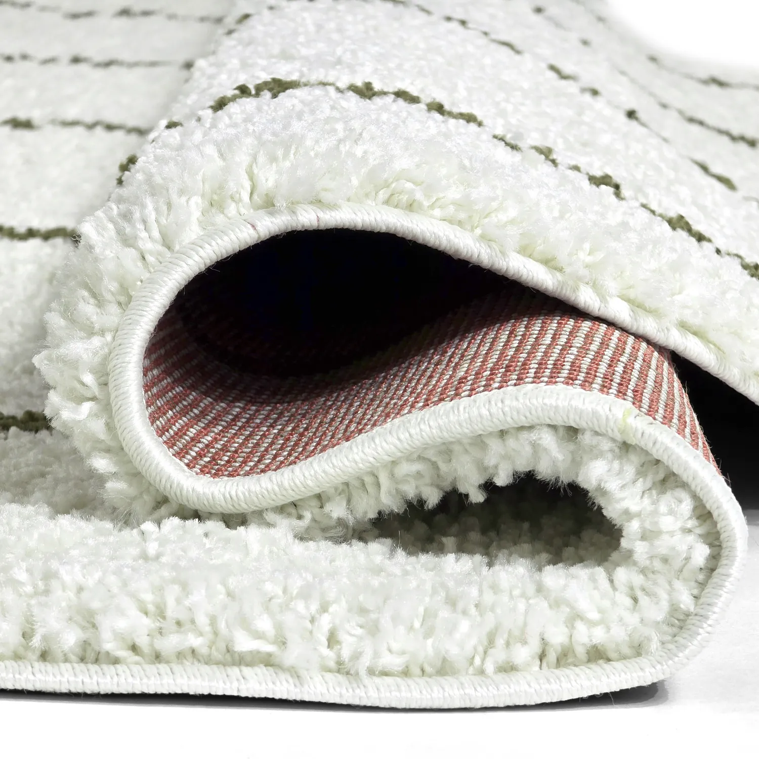 Ronde vloerkleden - Eze (wit/groen)