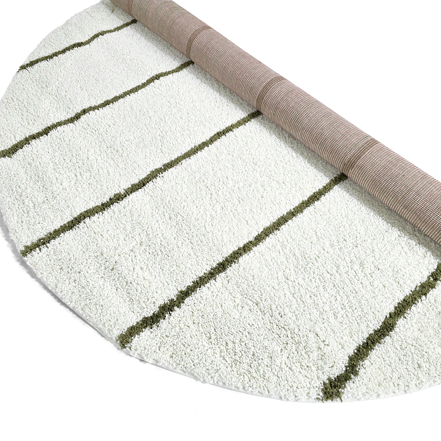 Ronde vloerkleden - Eze (wit/groen)