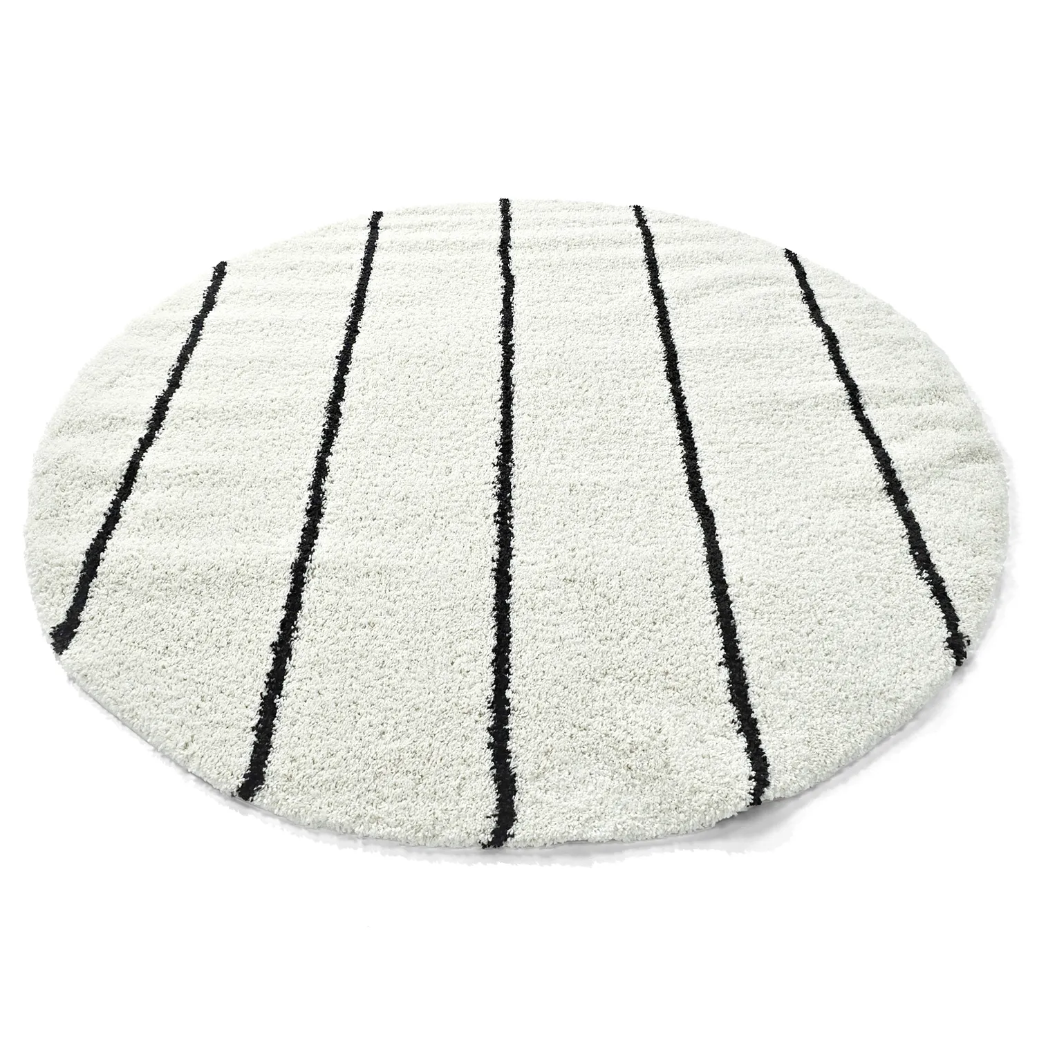 Ronde vloerkleden - Eze (wit/zwart)