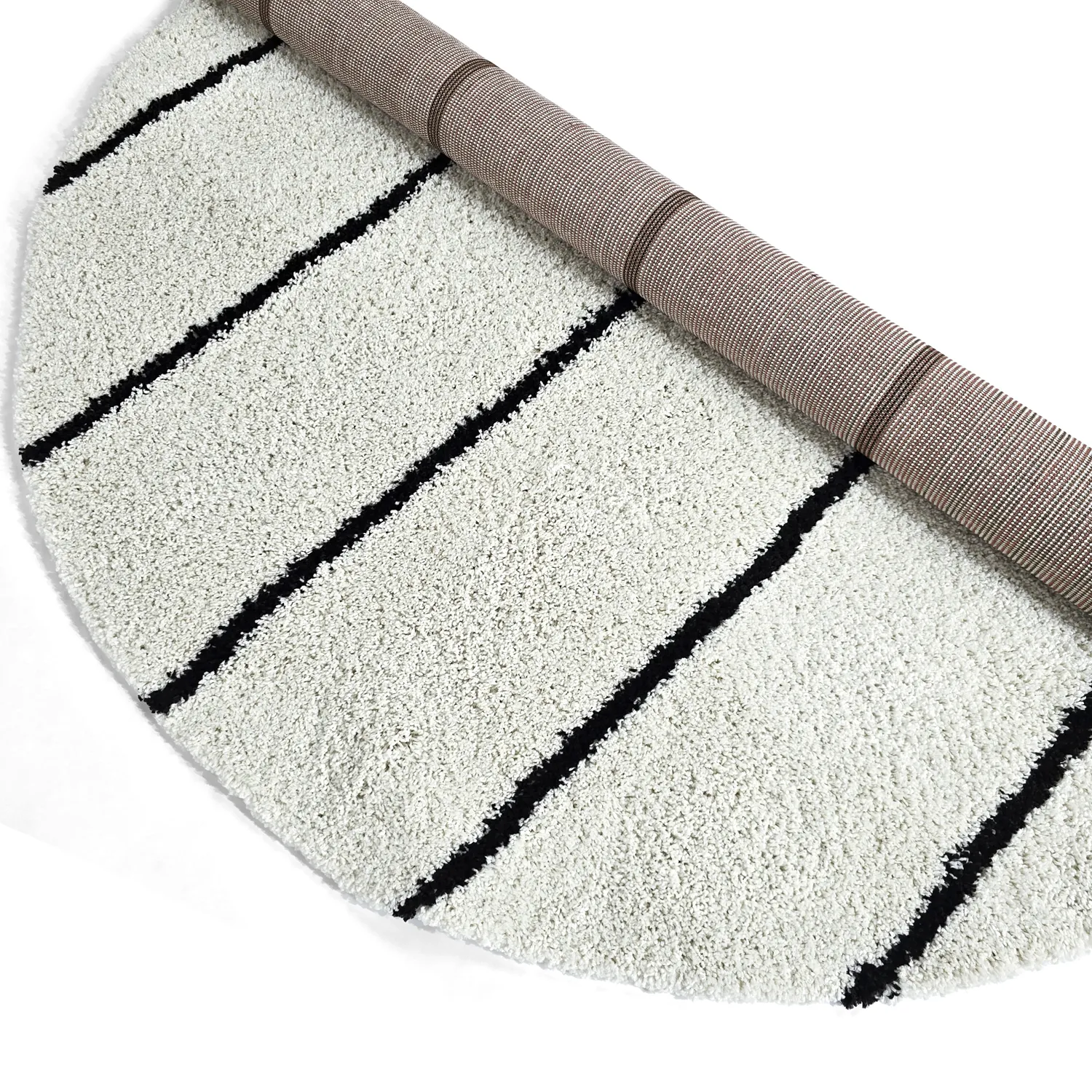 Ronde vloerkleden - Eze (wit/zwart)