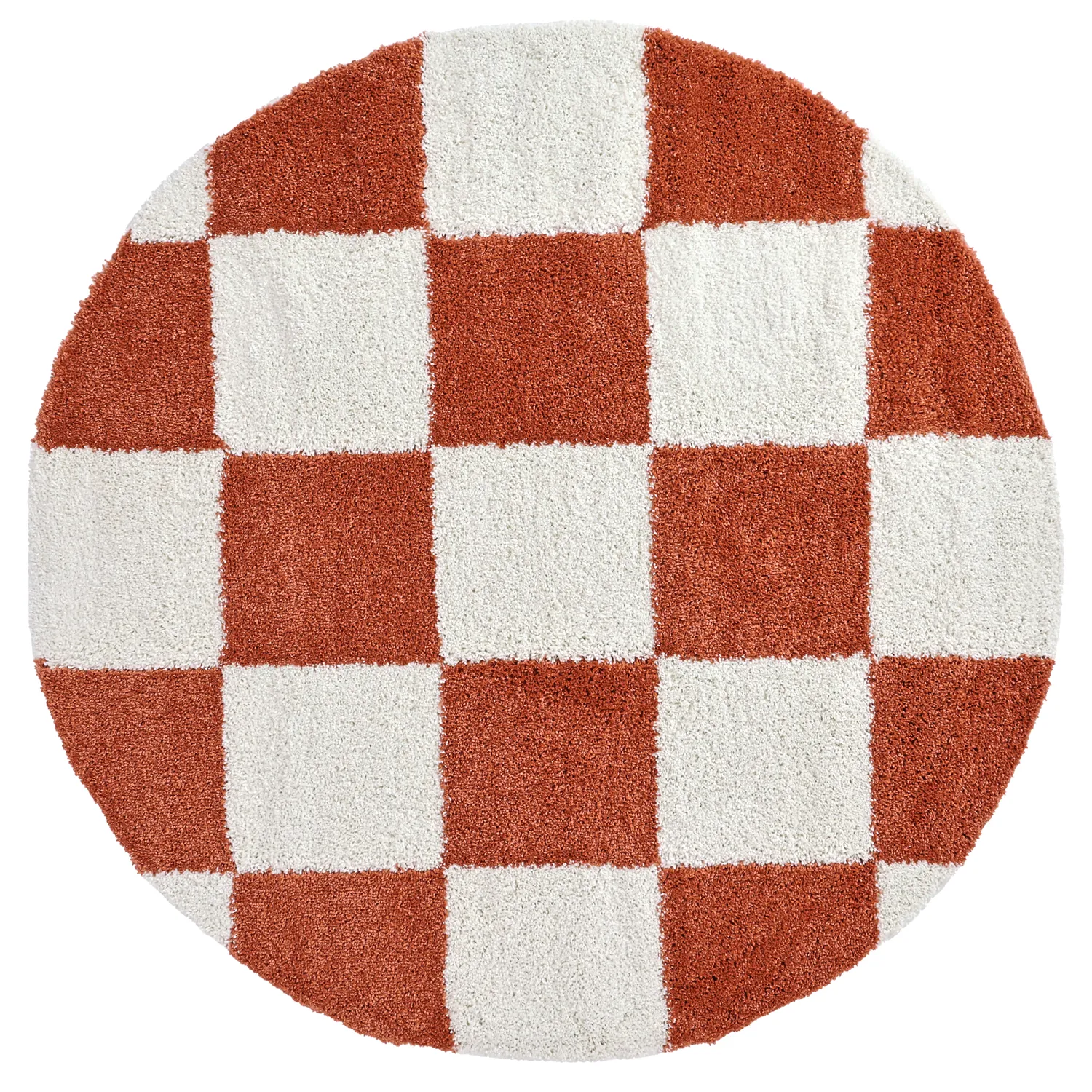 Ronde vloerkleden - Gordes (oranje/wit)