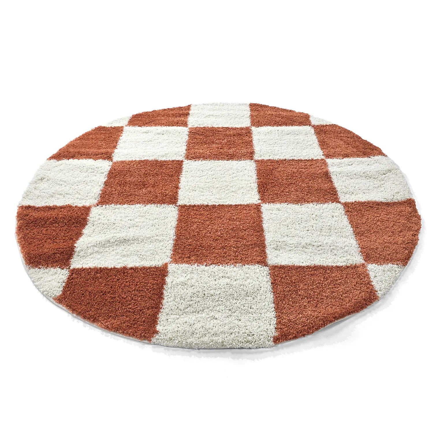 Ronde vloerkleden - Gordes (oranje/wit)