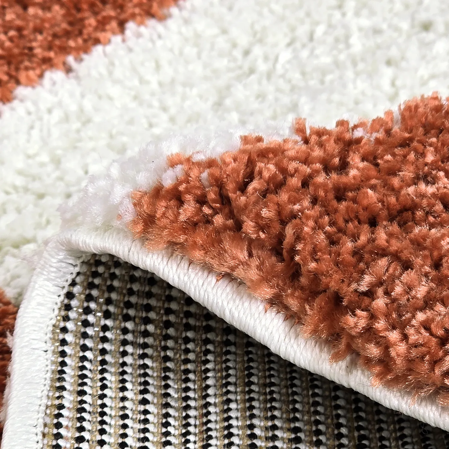 Ronde vloerkleden - Gordes (oranje/wit)