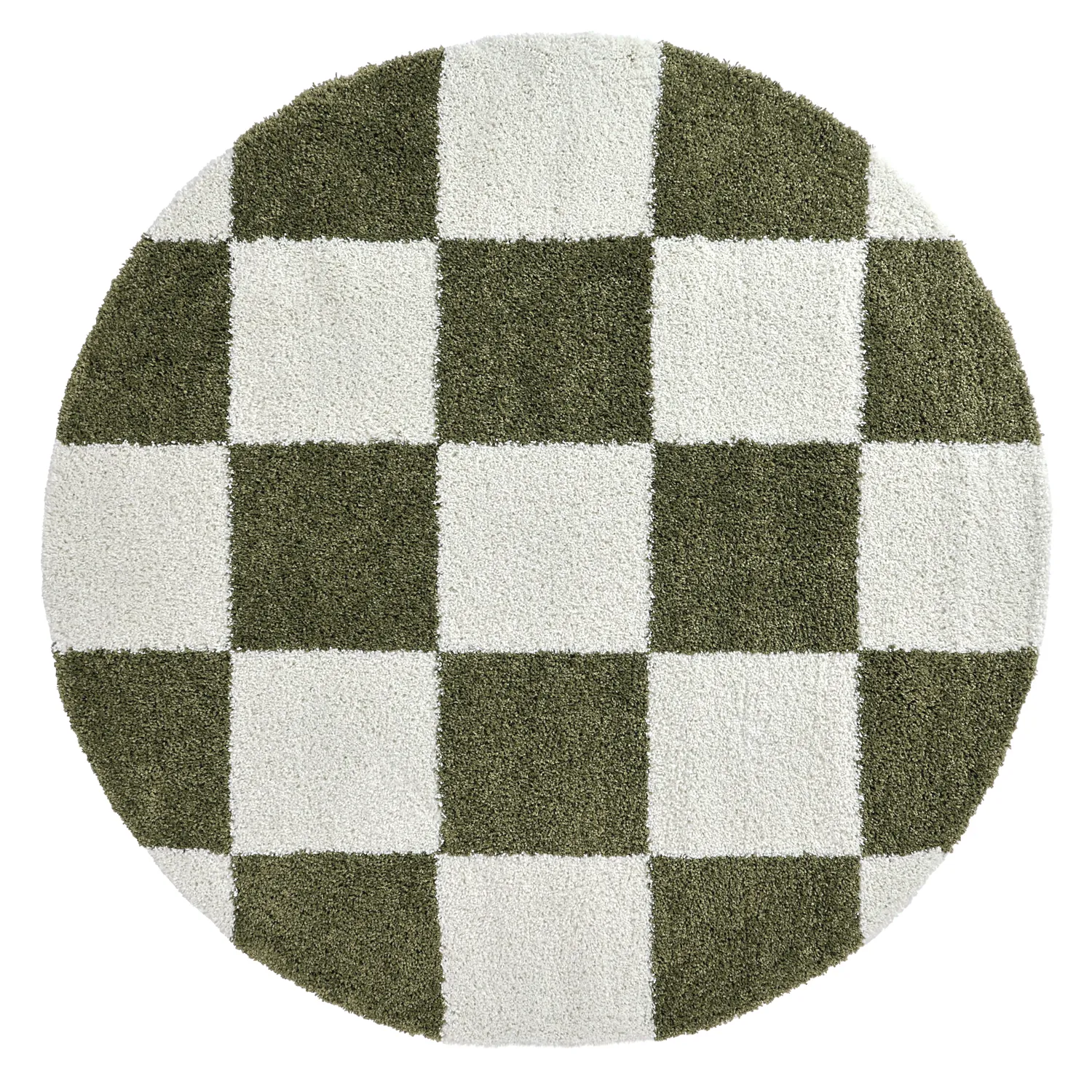 Ronde vloerkleden - Gordes (groen/wit)