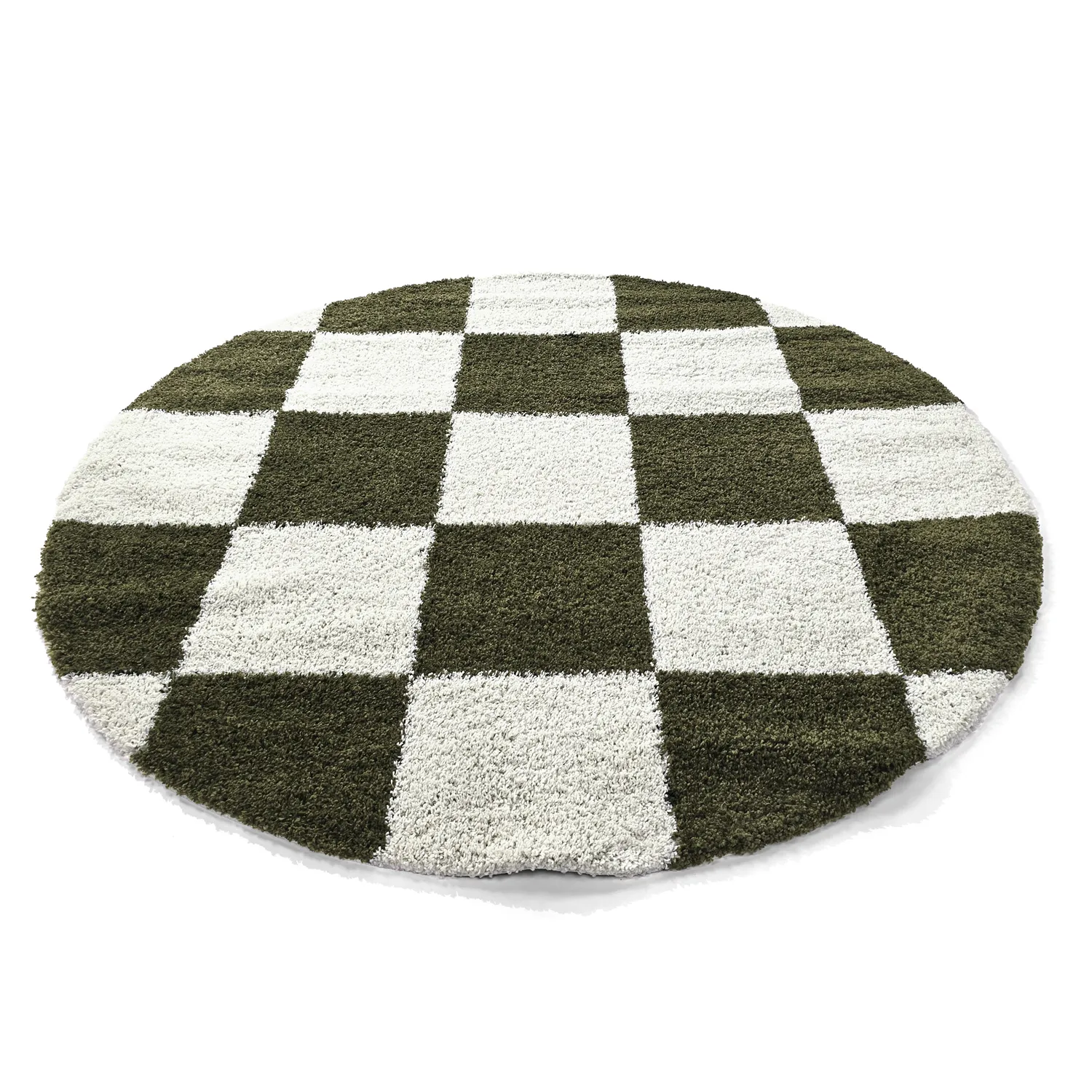 Ronde vloerkleden - Gordes (groen/wit)