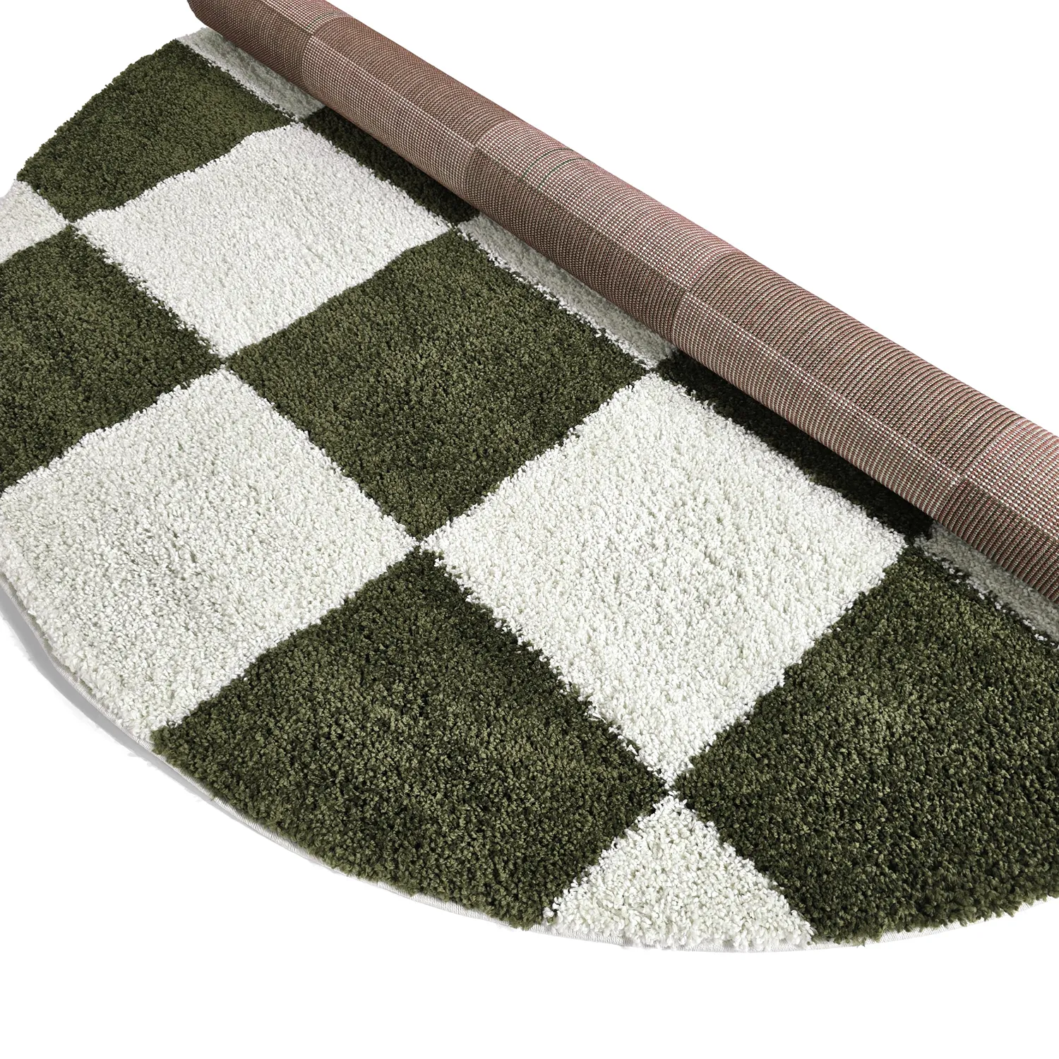 Ronde vloerkleden - Gordes (groen/wit)