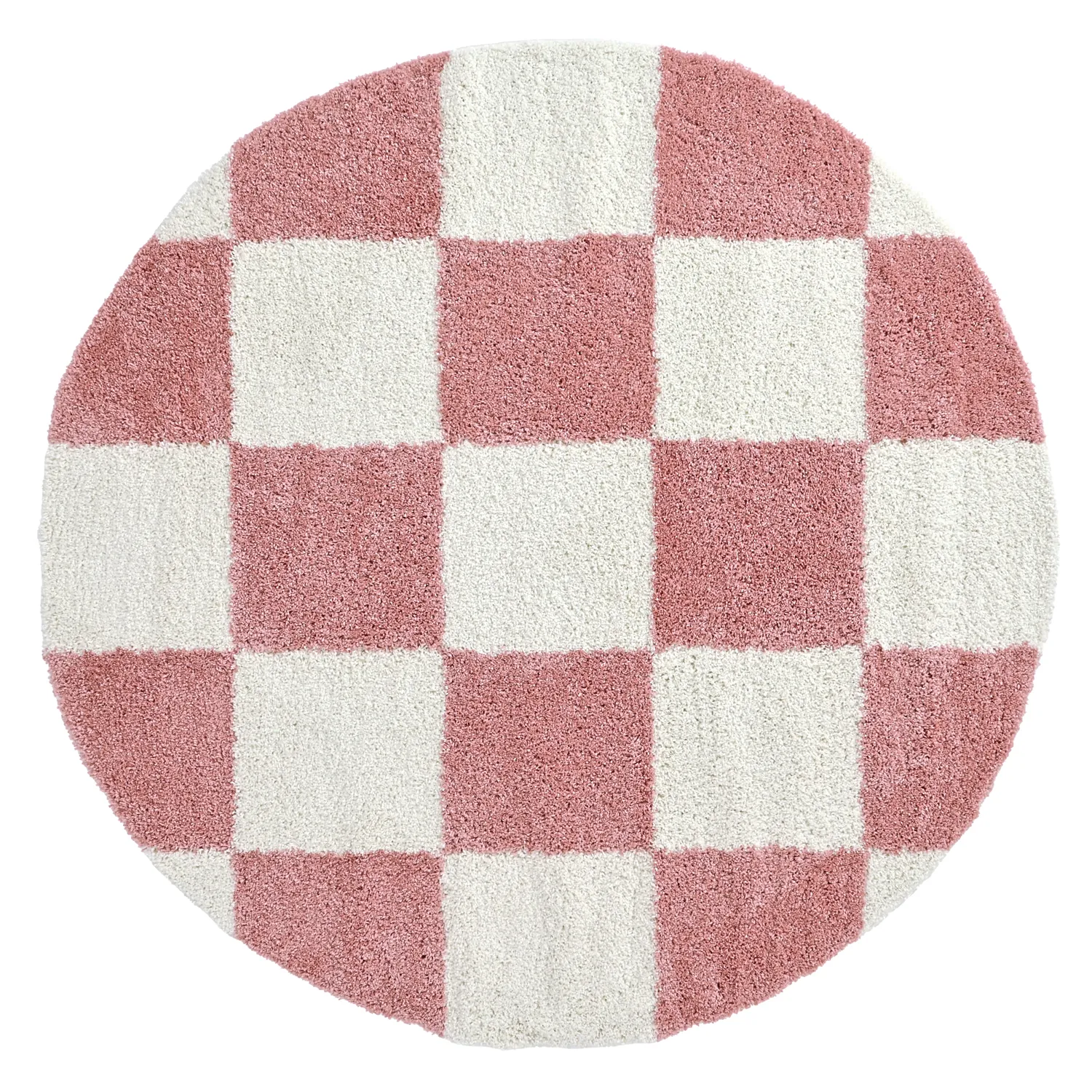 Ronde vloerkleden - Gordes (roze/wit)