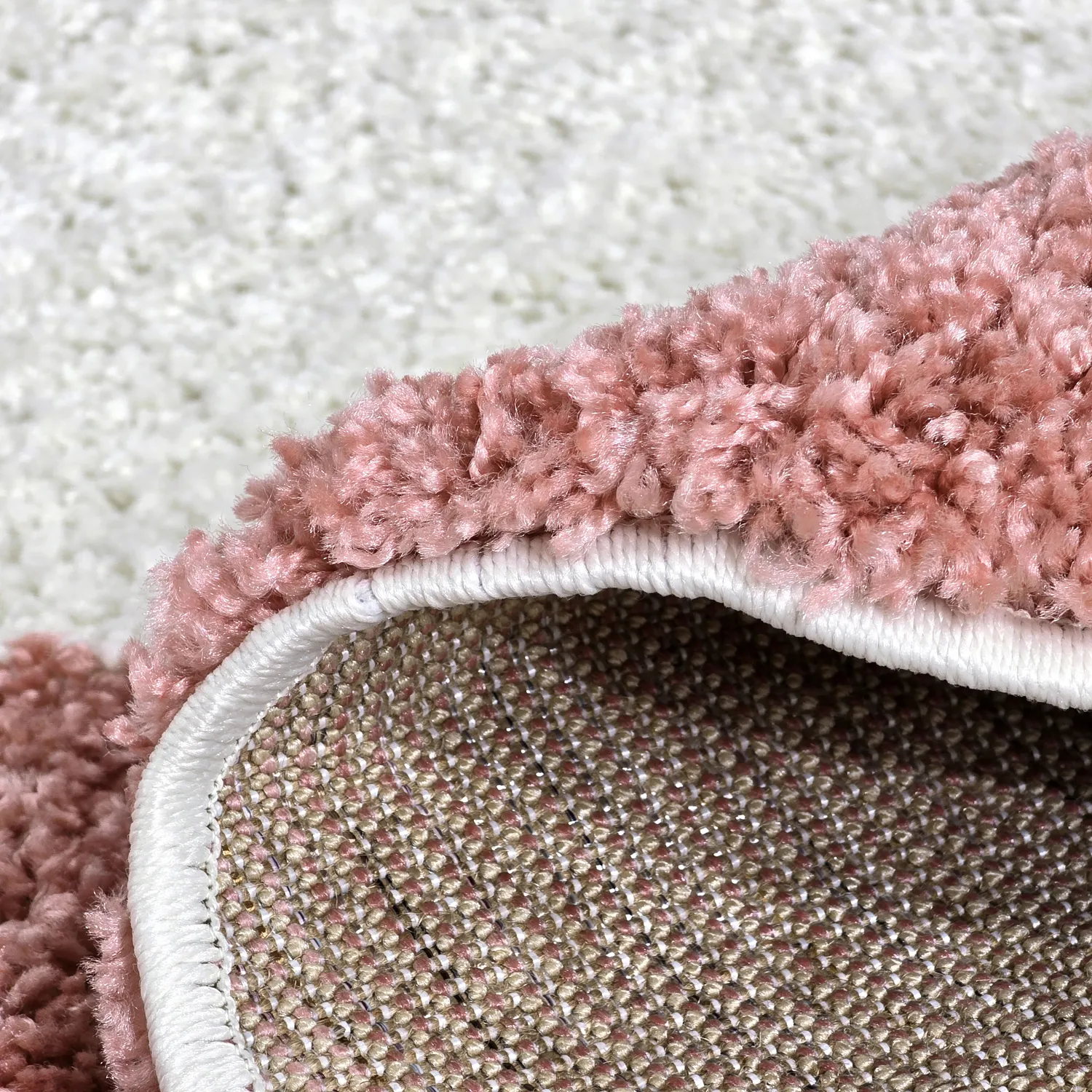 Ronde vloerkleden - Gordes (roze/wit)