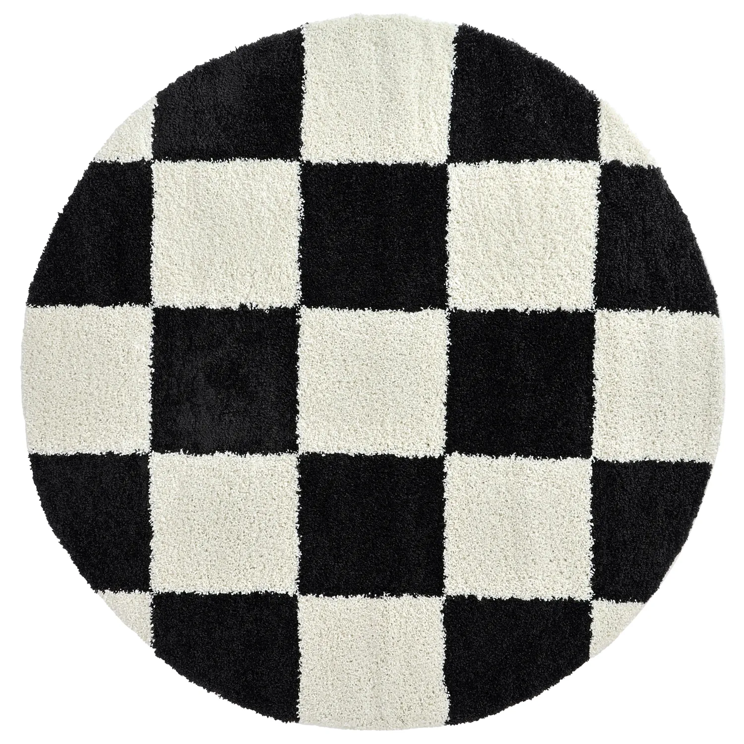 Ronde vloerkleden - Gordes (zwart/wit)