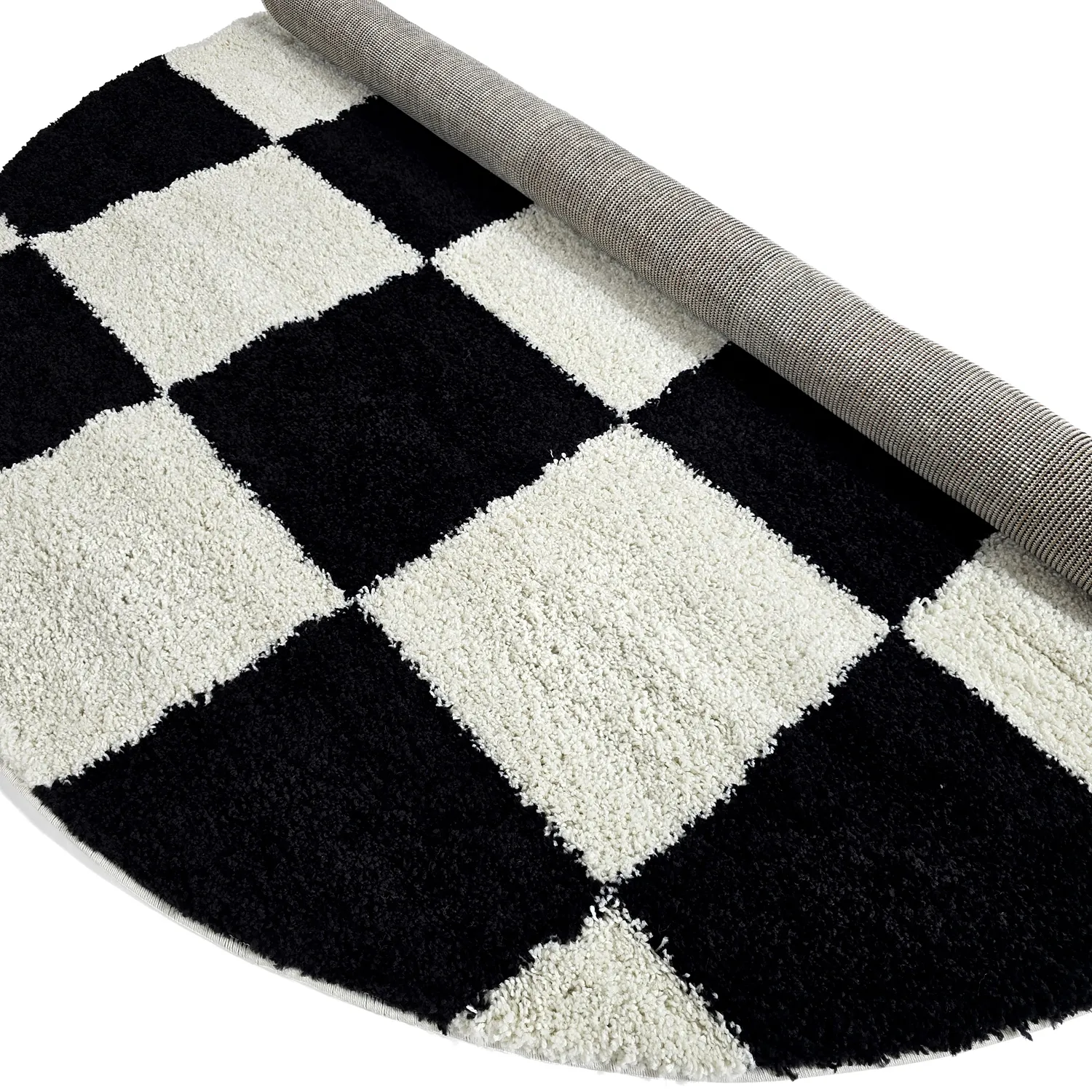 Ronde vloerkleden - Gordes (zwart/wit)