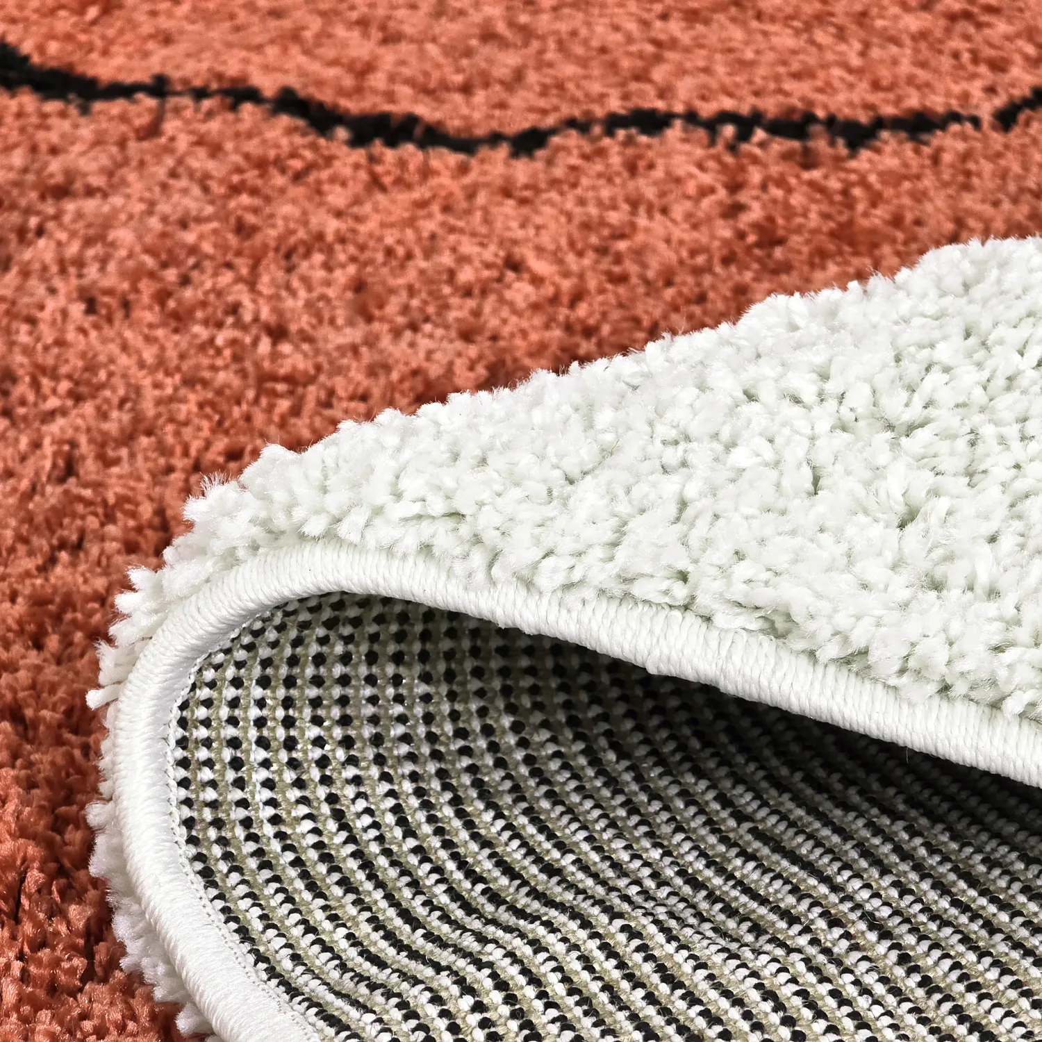 Ronde vloerkleden - Sanghar (wit/oranje/groen)