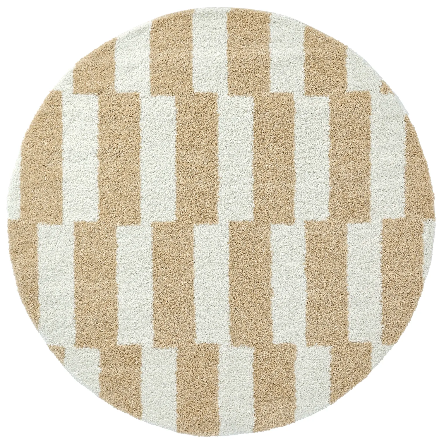 Ronde vloerkleden - Tamri (beige/wit)
