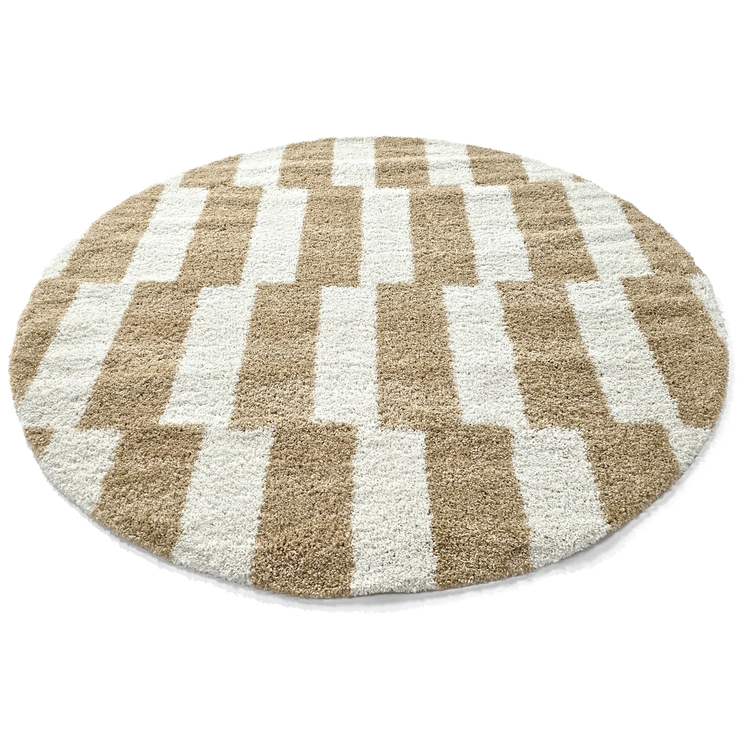 Ronde vloerkleden - Tamri (beige/wit)