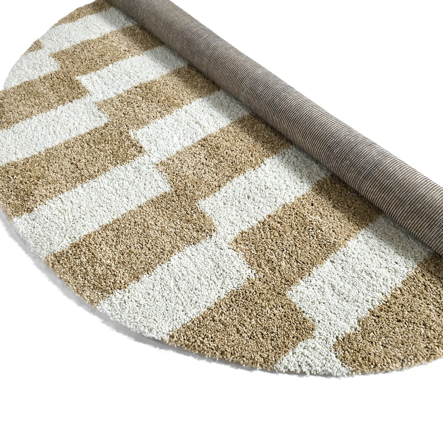 Ronde vloerkleden - Tamri (beige/wit)