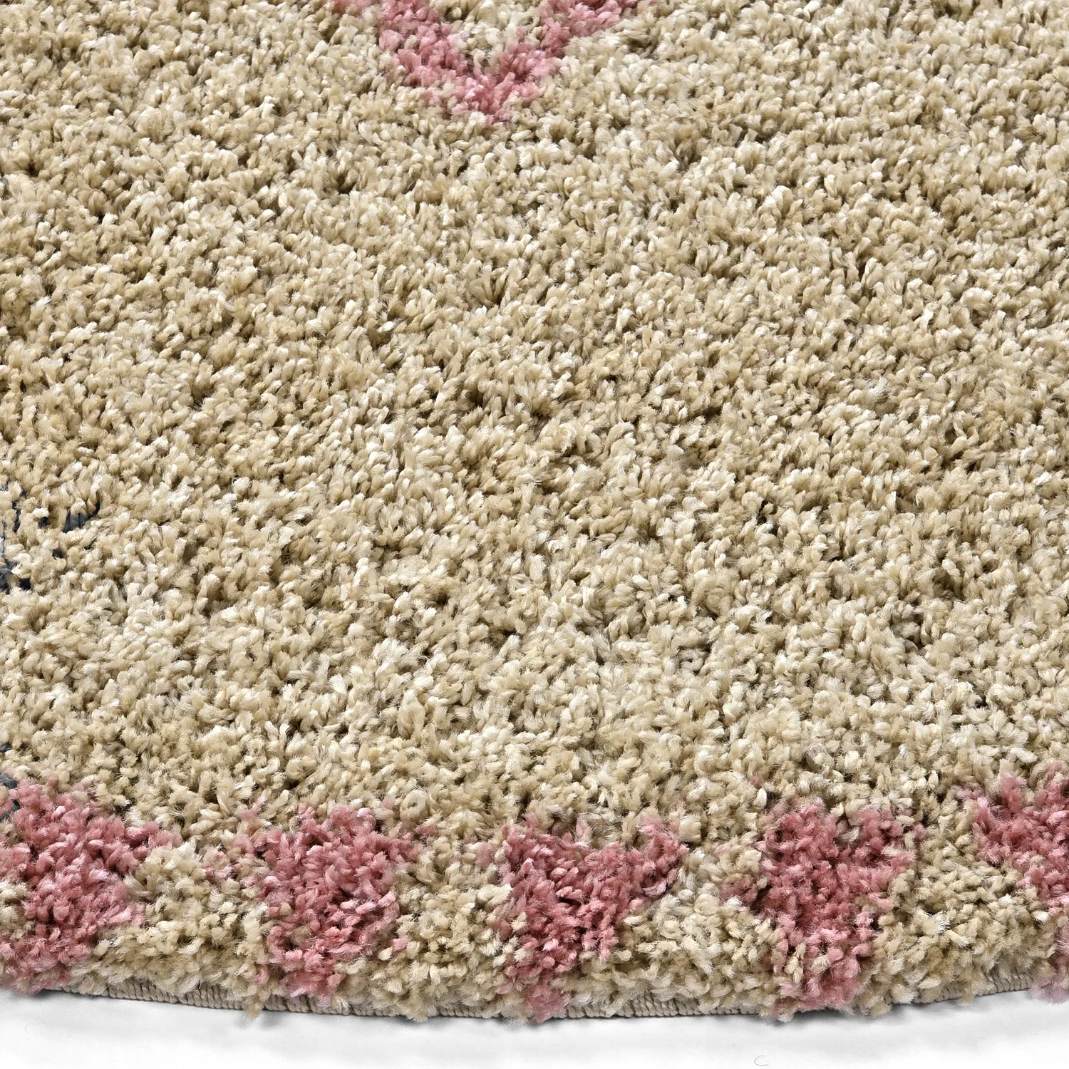 Ronde vloerkleden - Tiznit (beige/roze)