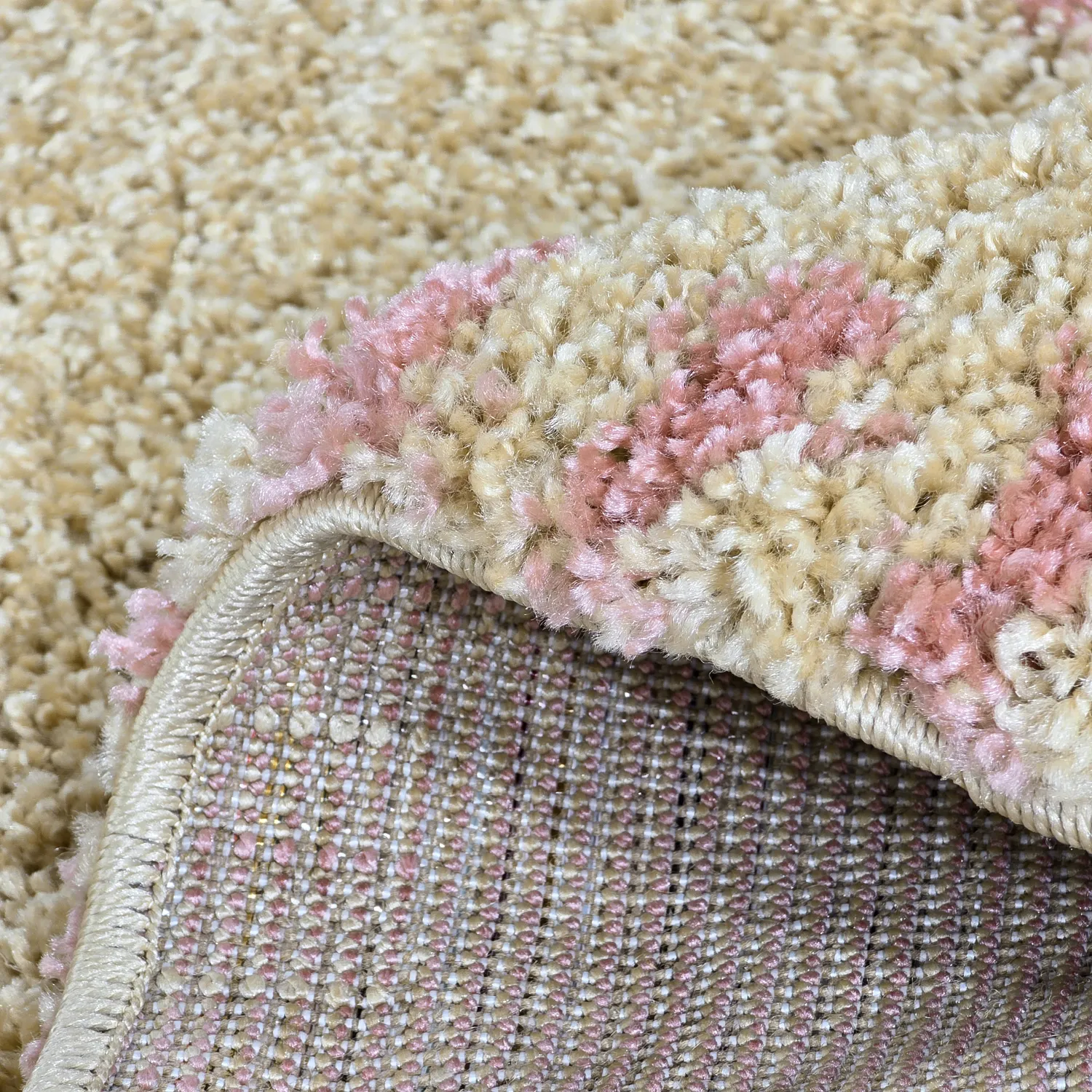 Ronde vloerkleden - Tiznit (beige/roze)