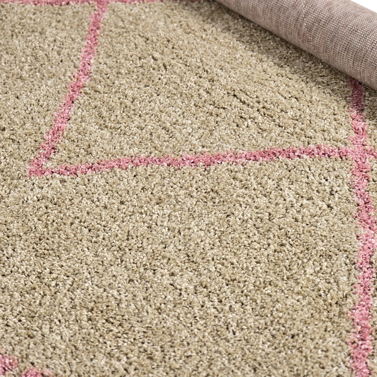 Ronde vloerkleden - Tiznit (beige/roze)