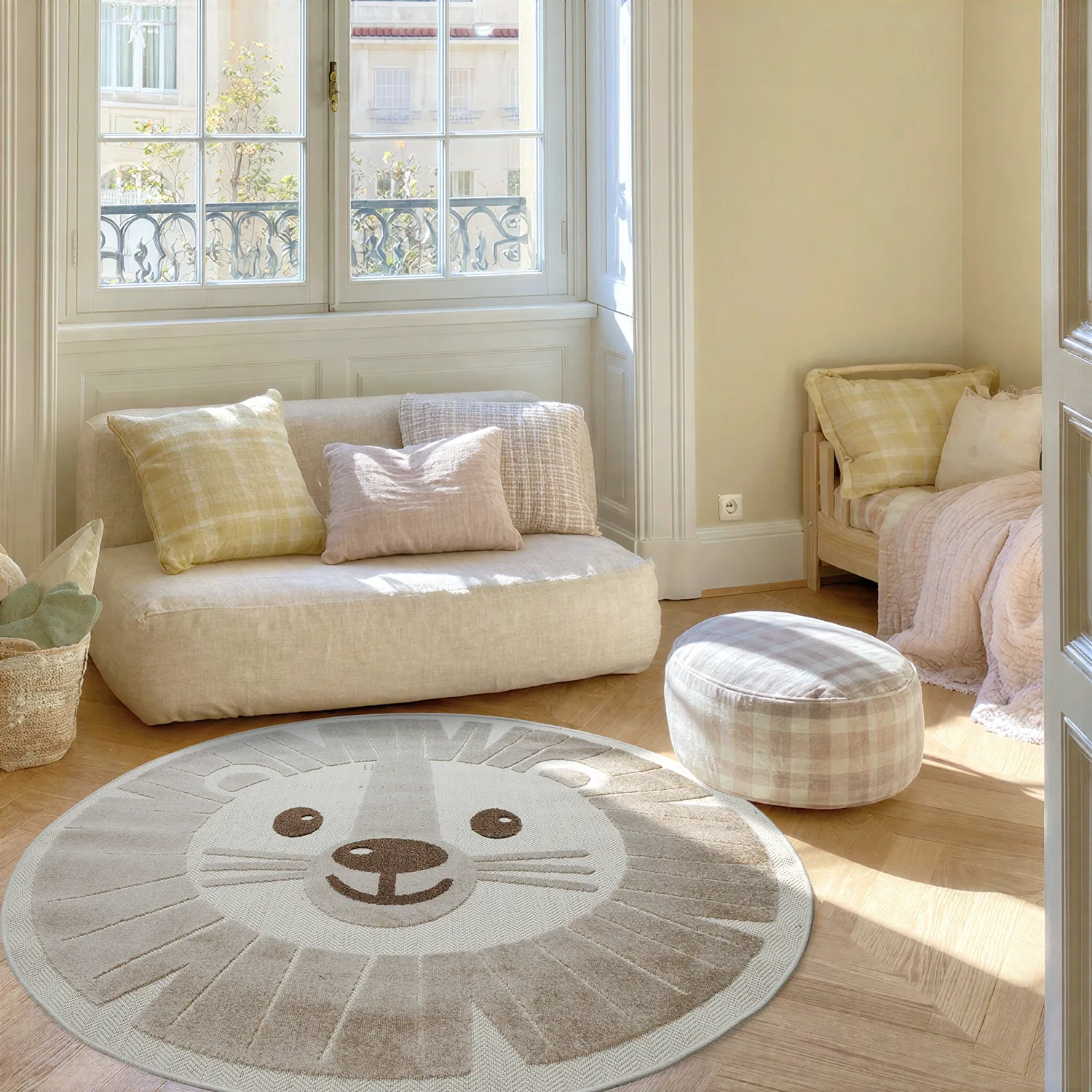 Rond kindertapijt - Kind Lion (room)