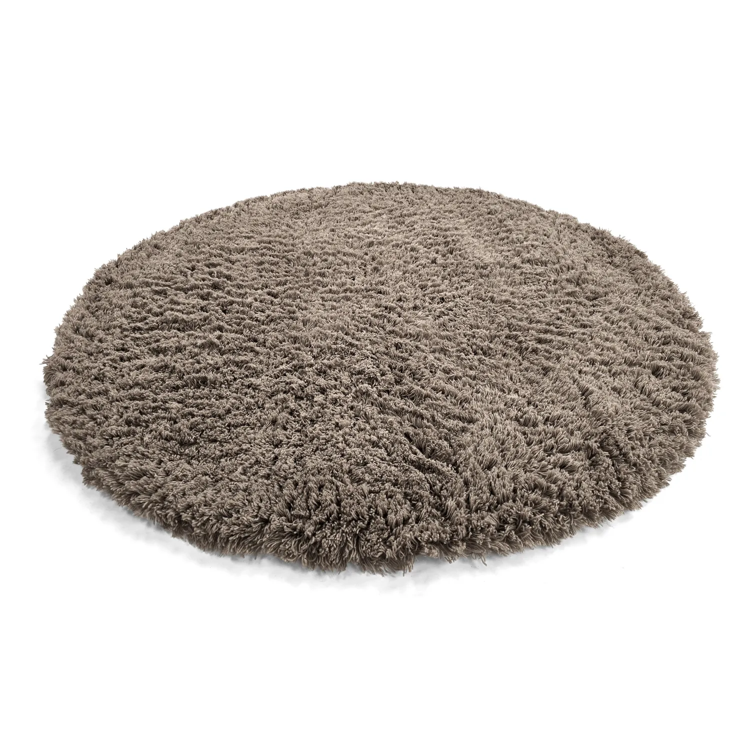 Rond vloerkleed - Aliste Wool Shaggy (bruin)