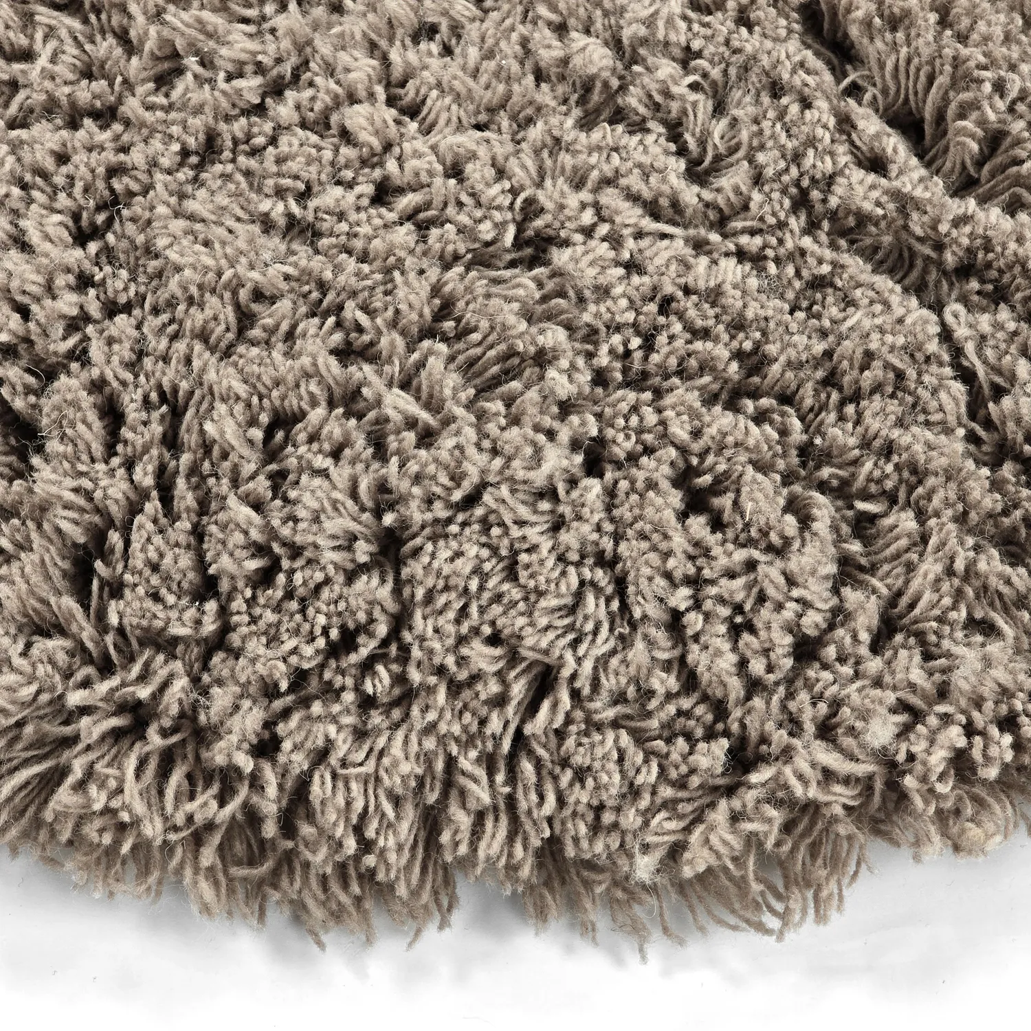 Rond vloerkleed - Aliste Wool Shaggy (bruin)