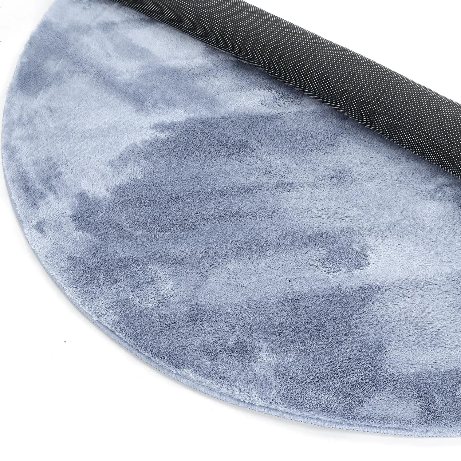 Ronde vloerkleden - Aranga Super Soft Fur (staalblauw)