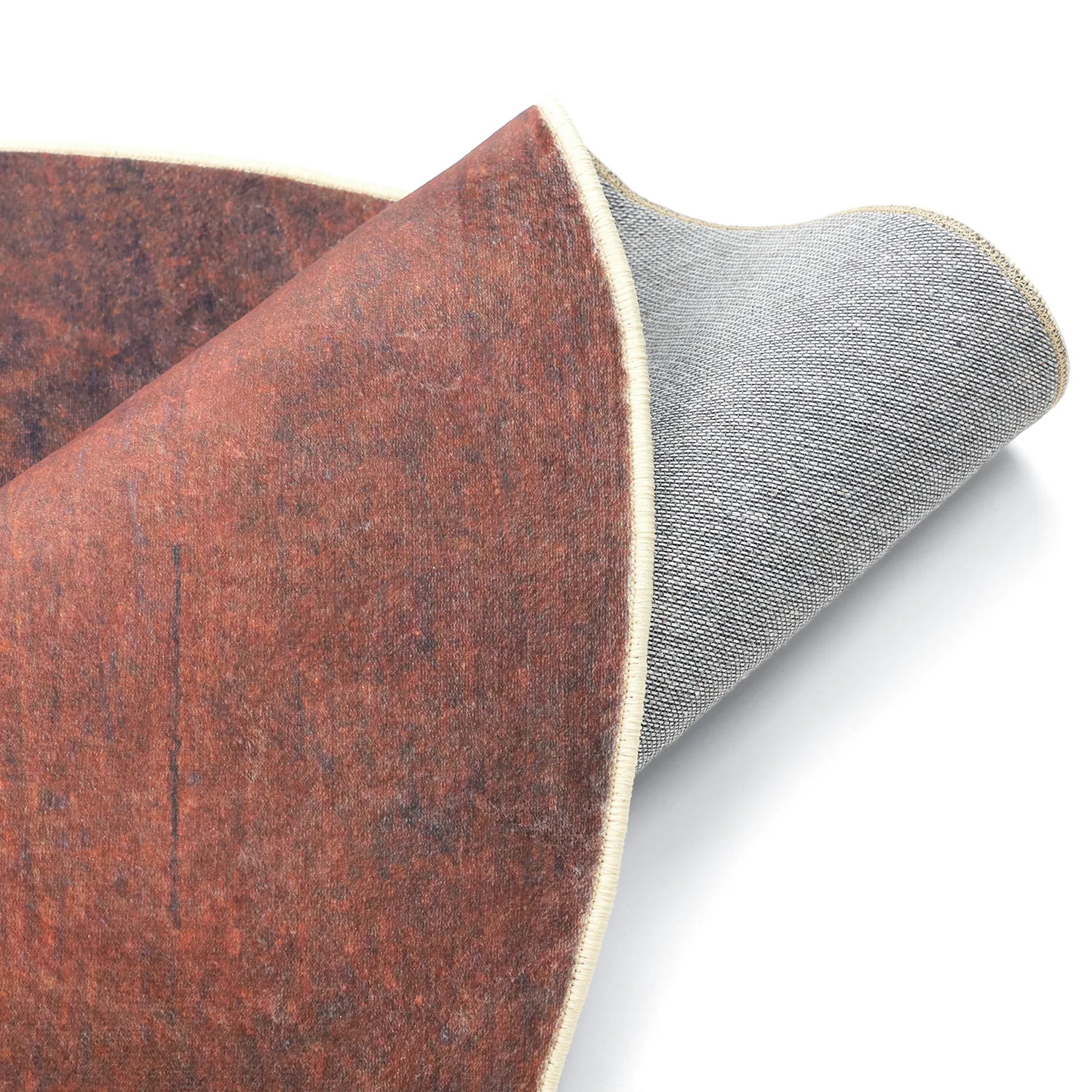 Rond vloerkleed - Bovera (bruin/rood)