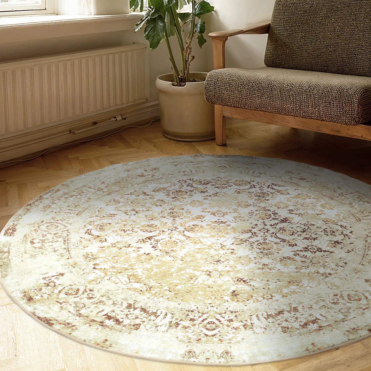 Rond vloerkleed - Denizli (beige)