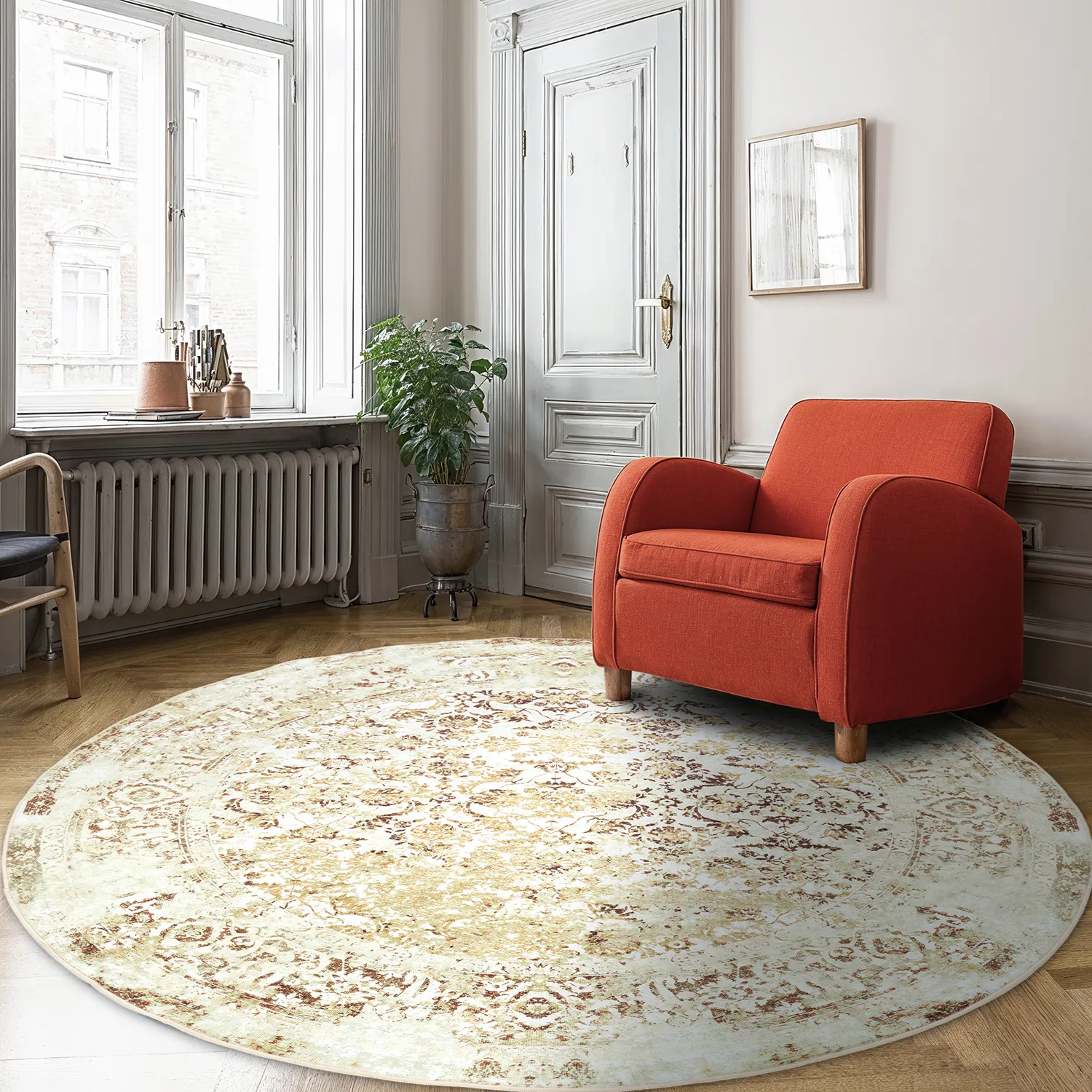 Rond vloerkleed - Denizli (beige)