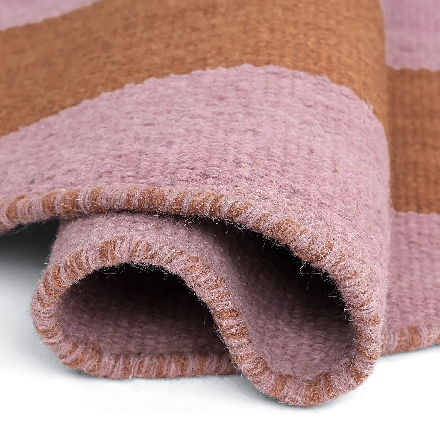 Rond vloerkleed - Garine (oranje/roze)