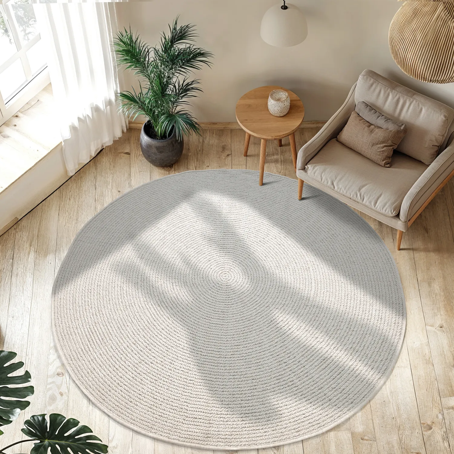 Rond vloerkleed - Indoor/Outdoor Arlo (gebroken wit)