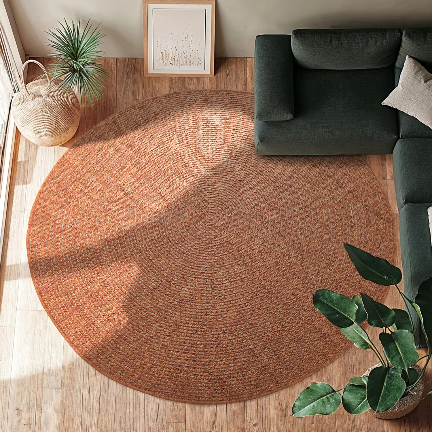 Rond vloerkleed - Indoor/Outdoor Arlo (oranje)