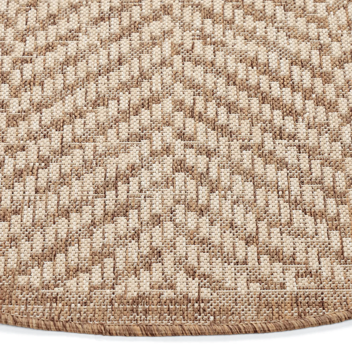 Rond vloerkleed - Indoor/Outdoor Donora (bruin)