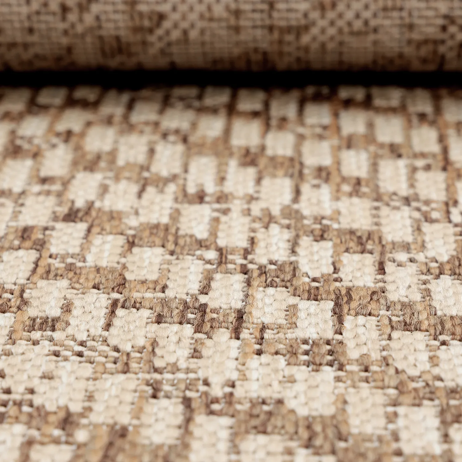 Rond vloerkleed - Indoor/Outdoor Donora (bruin)
