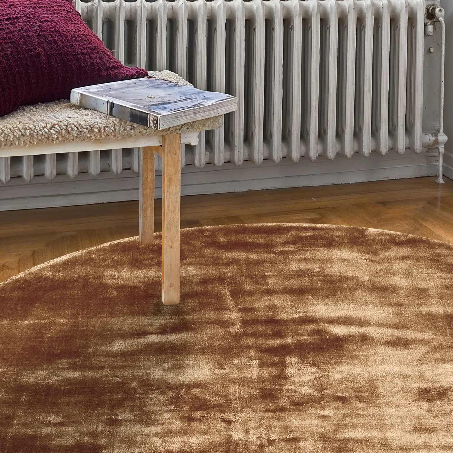Rond vloerkleed - Jodhpur Special Luxury Edition (bruin)