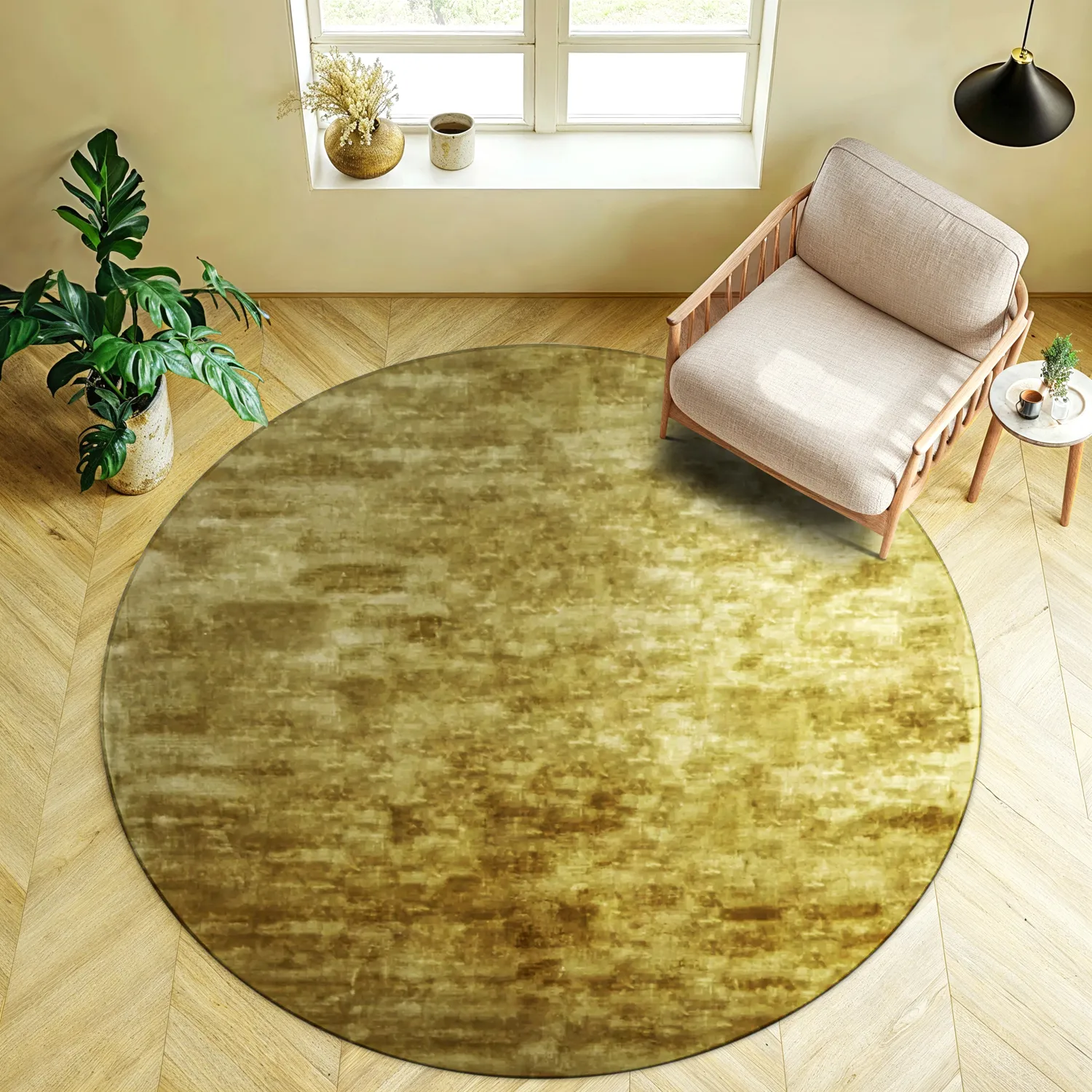 Rond vloerkleed - Jodhpur Special Luxury Edition (gold)