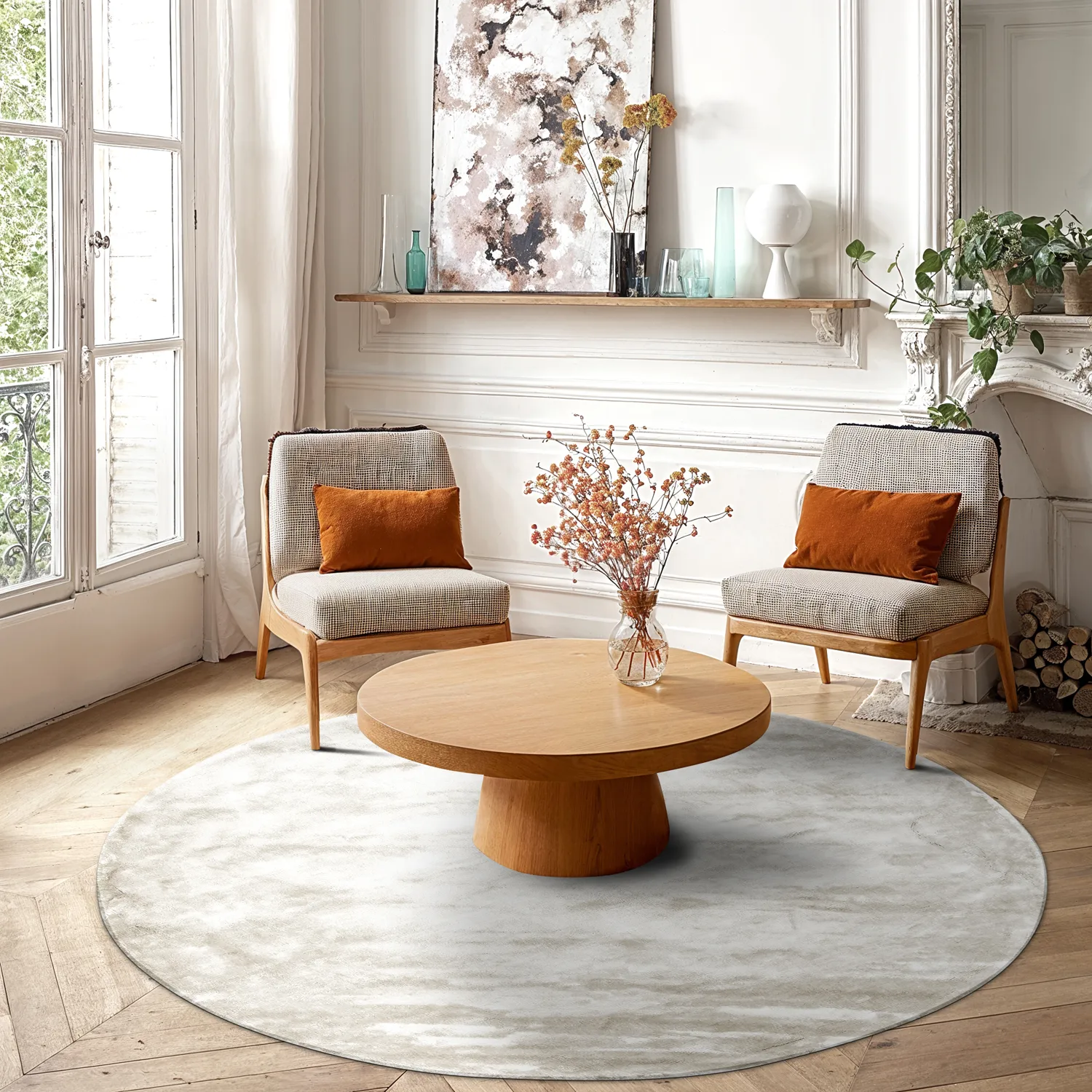 Rond vloerkleed - Jodhpur Special Luxury Edition (offwhite)