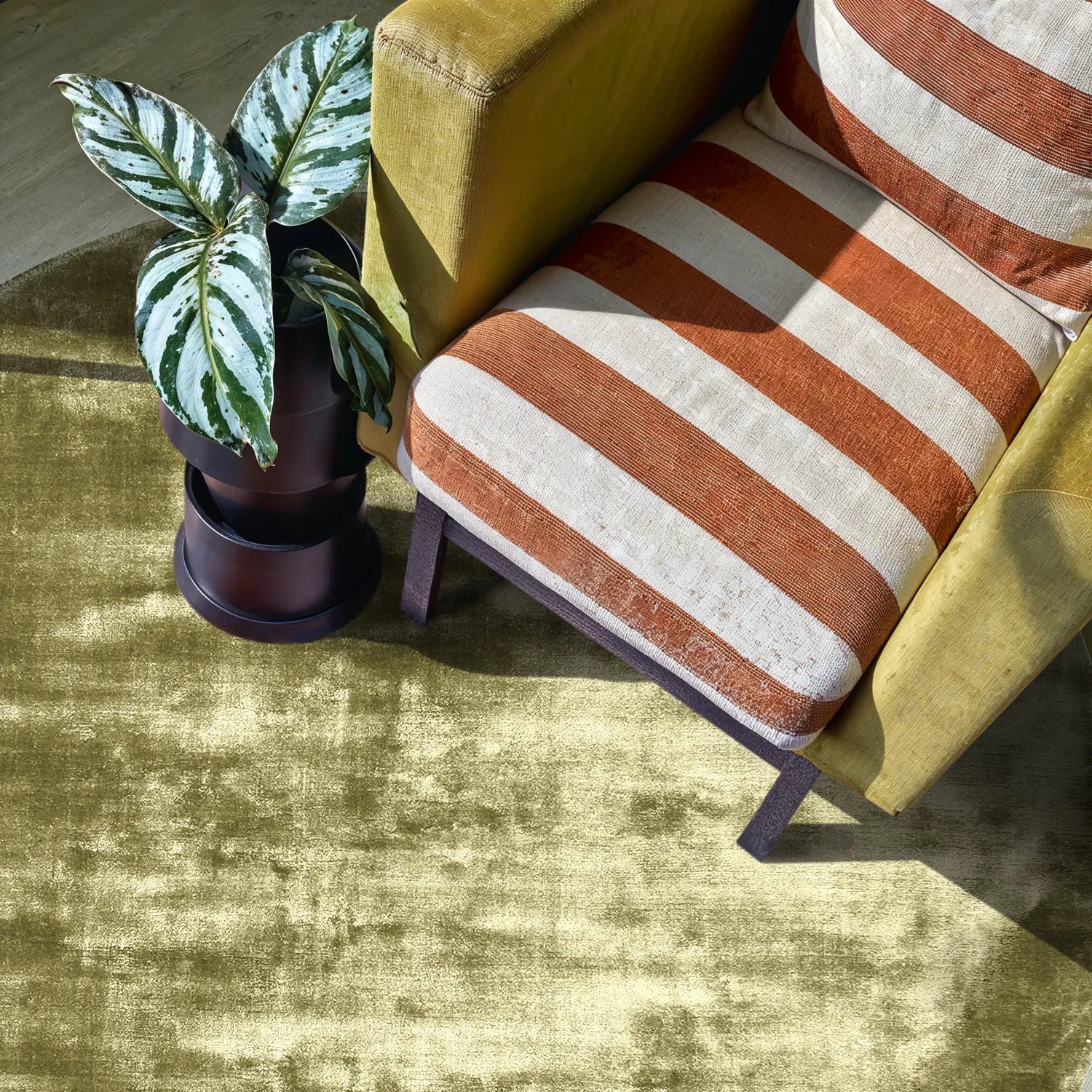 Rond vloerkleed - Jodhpur Special Luxury Edition (groen)