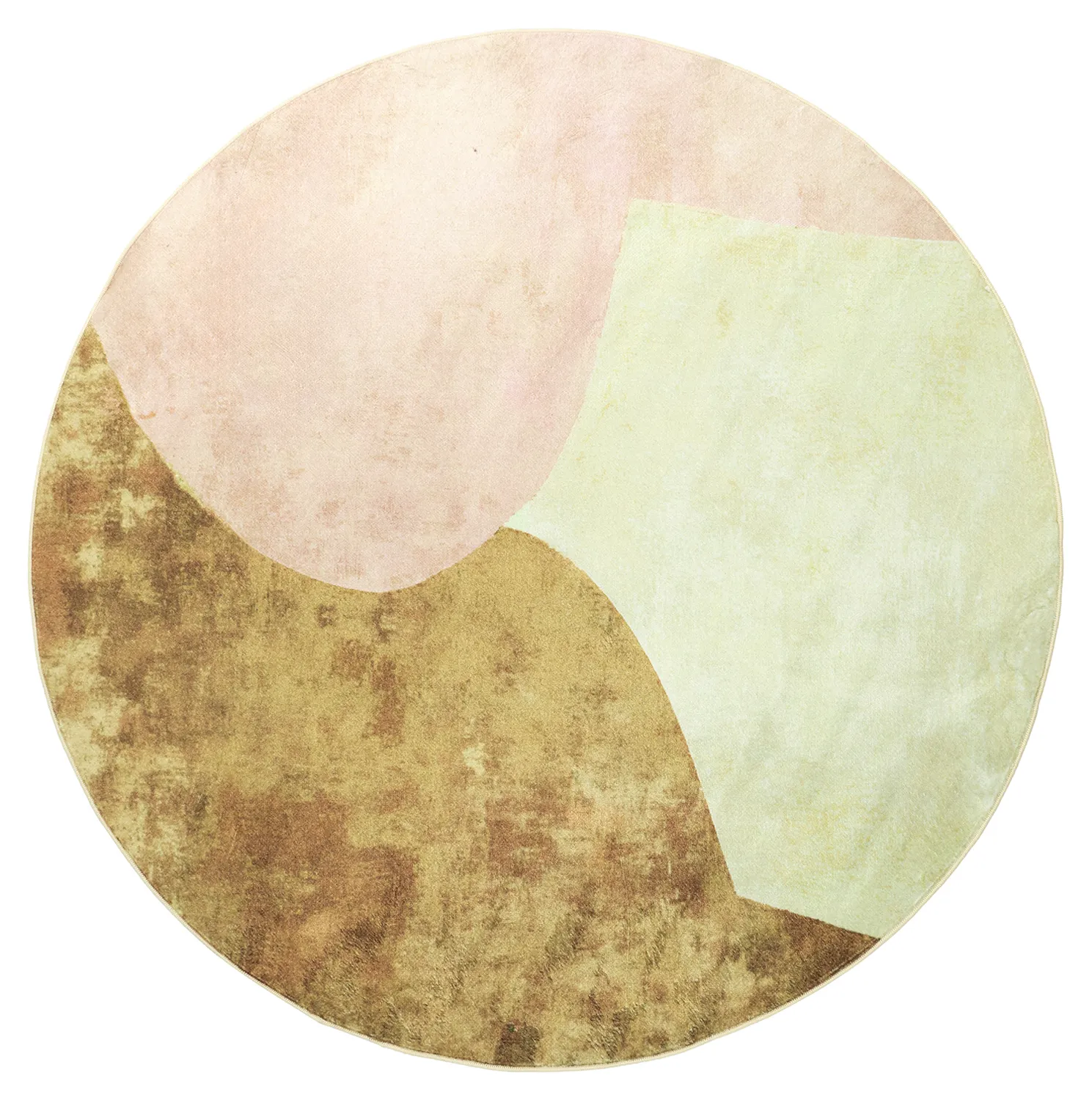Rond vloerkleed - Lazio (beige/roze)