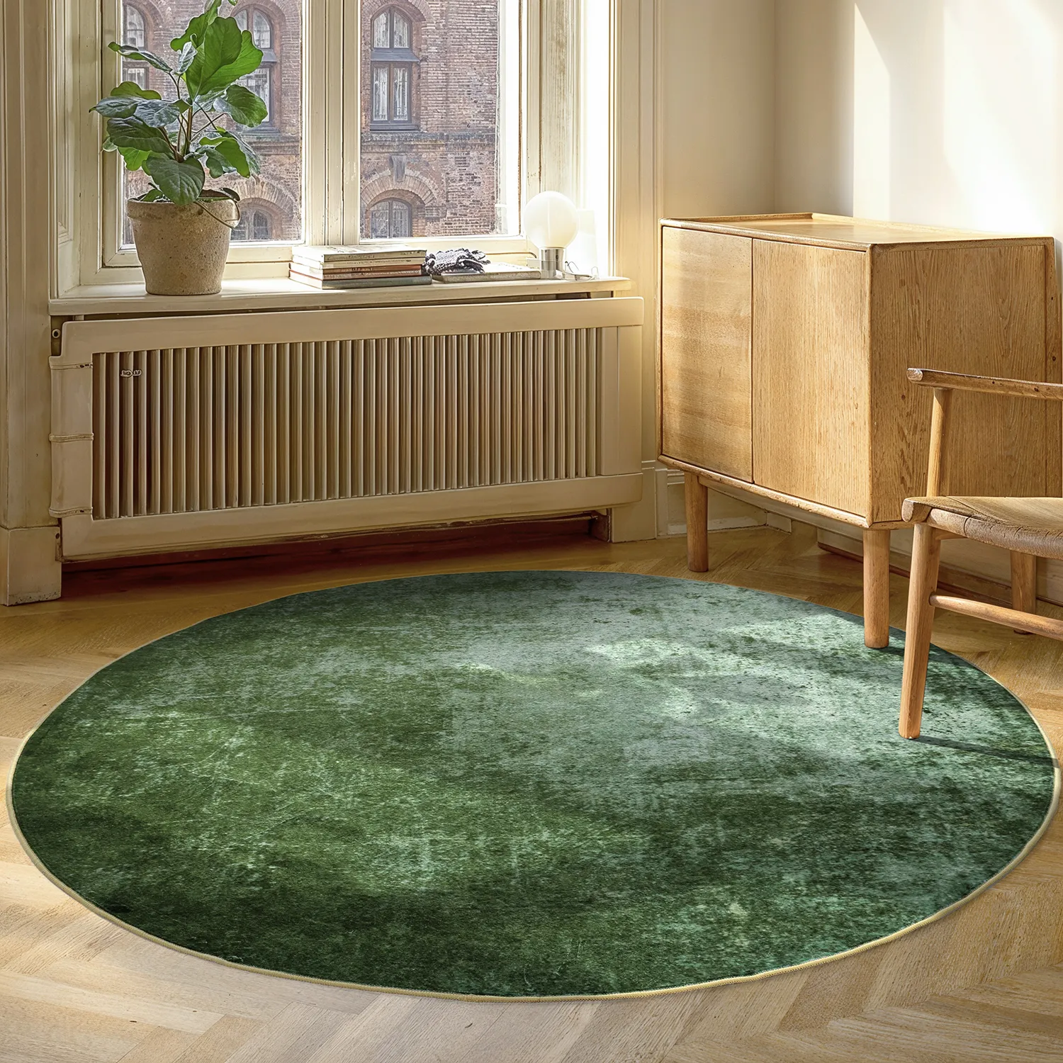 Rond vloerkleed - Lynton (groente)
