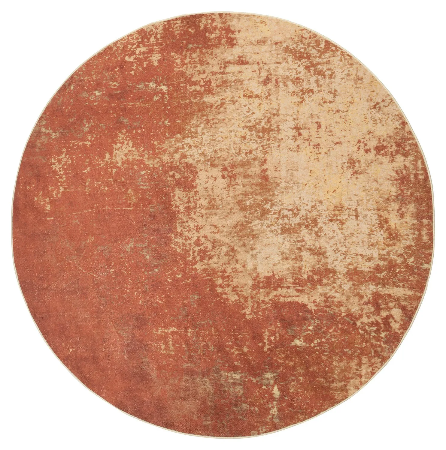 Rond vloerkleed - Lynton (terracotta)
