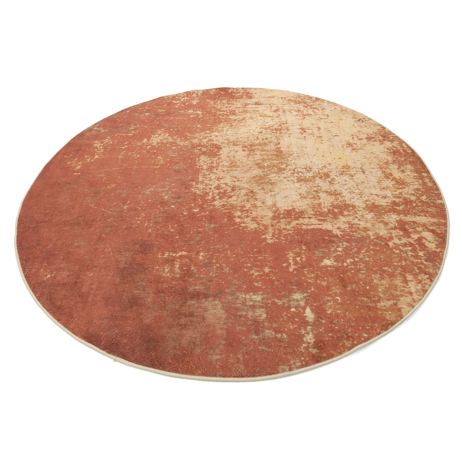 Rond vloerkleed - Lynton (terracotta)