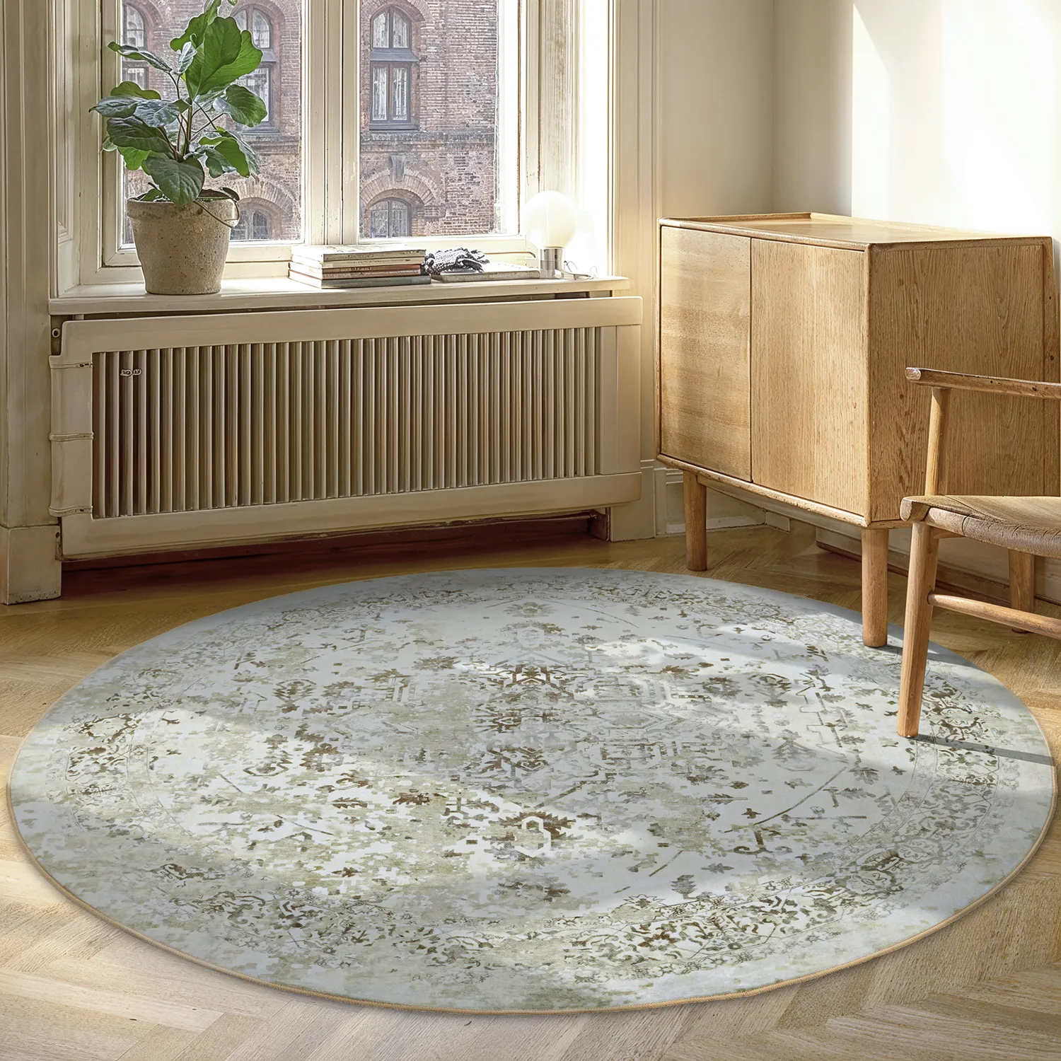 Rond vloerkleed - Mateur (beige)