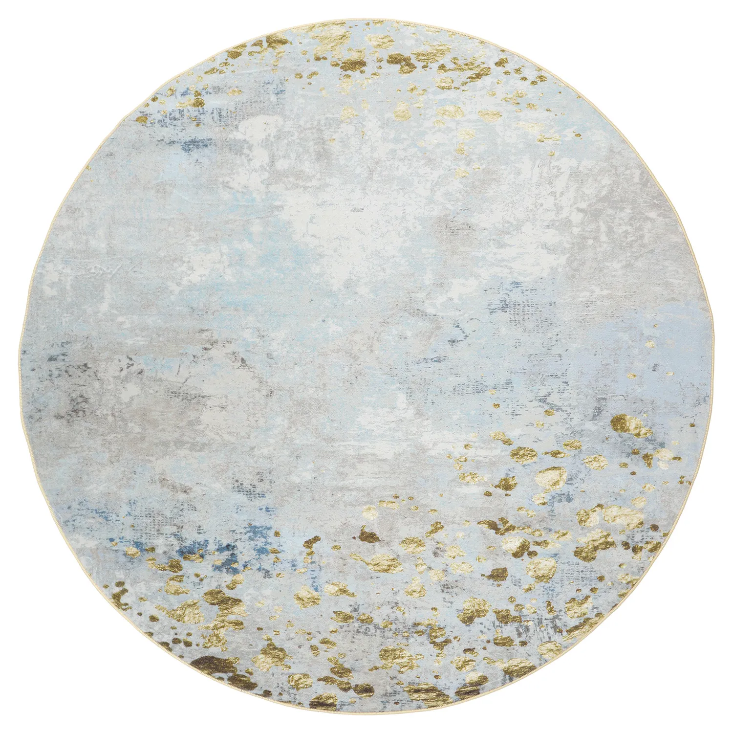 Rond vloerkleed - Maude (grijs/goud)
