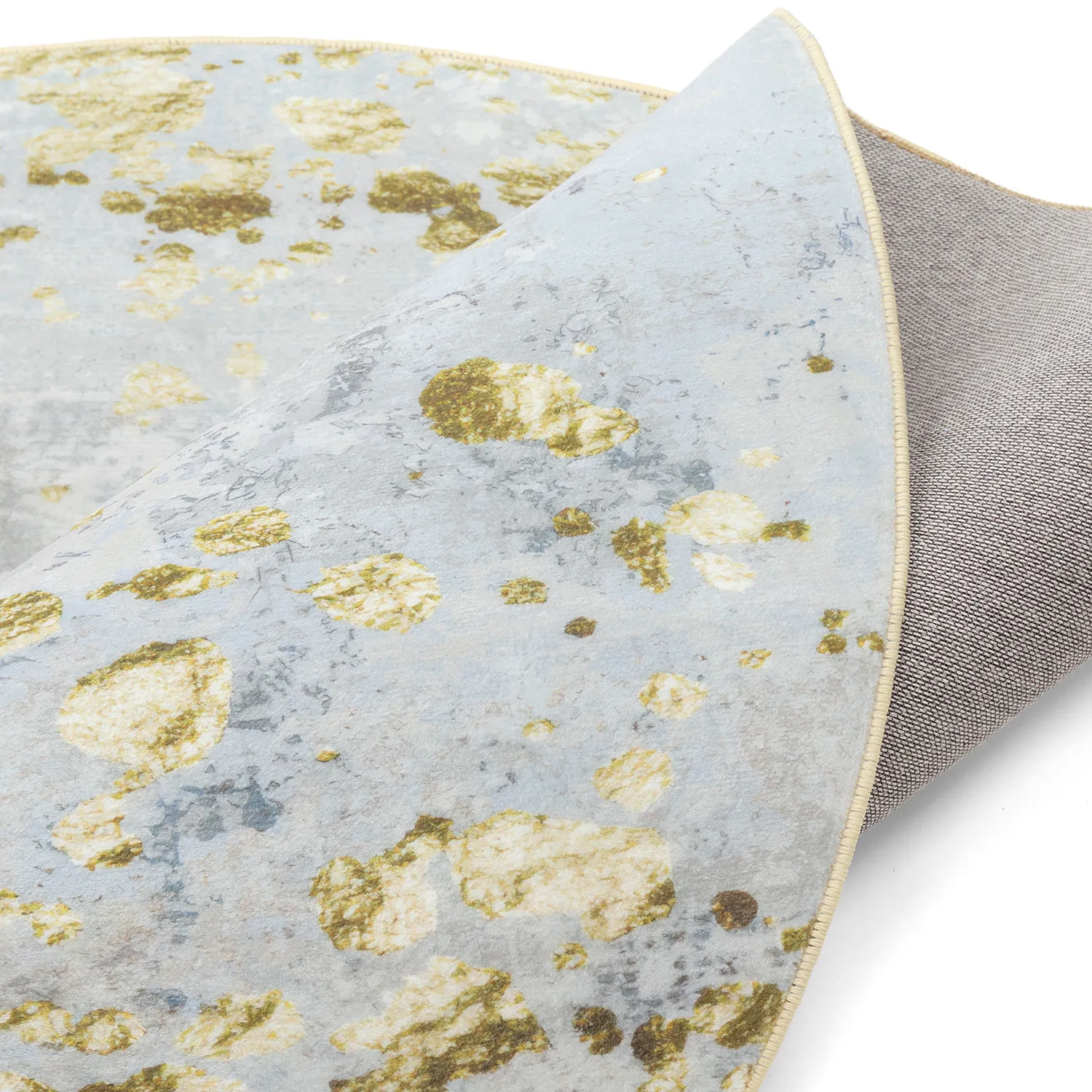 Rond vloerkleed - Maude (grijs/goud)