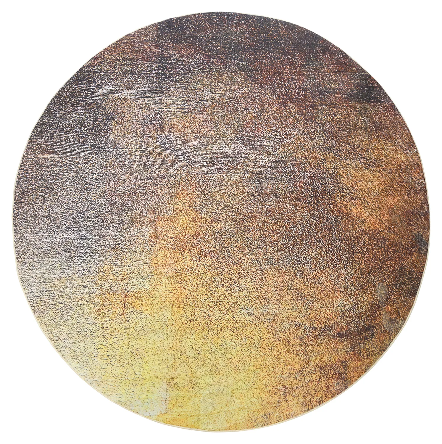 Rond vloerkleed - Oristano (bruin/goud)