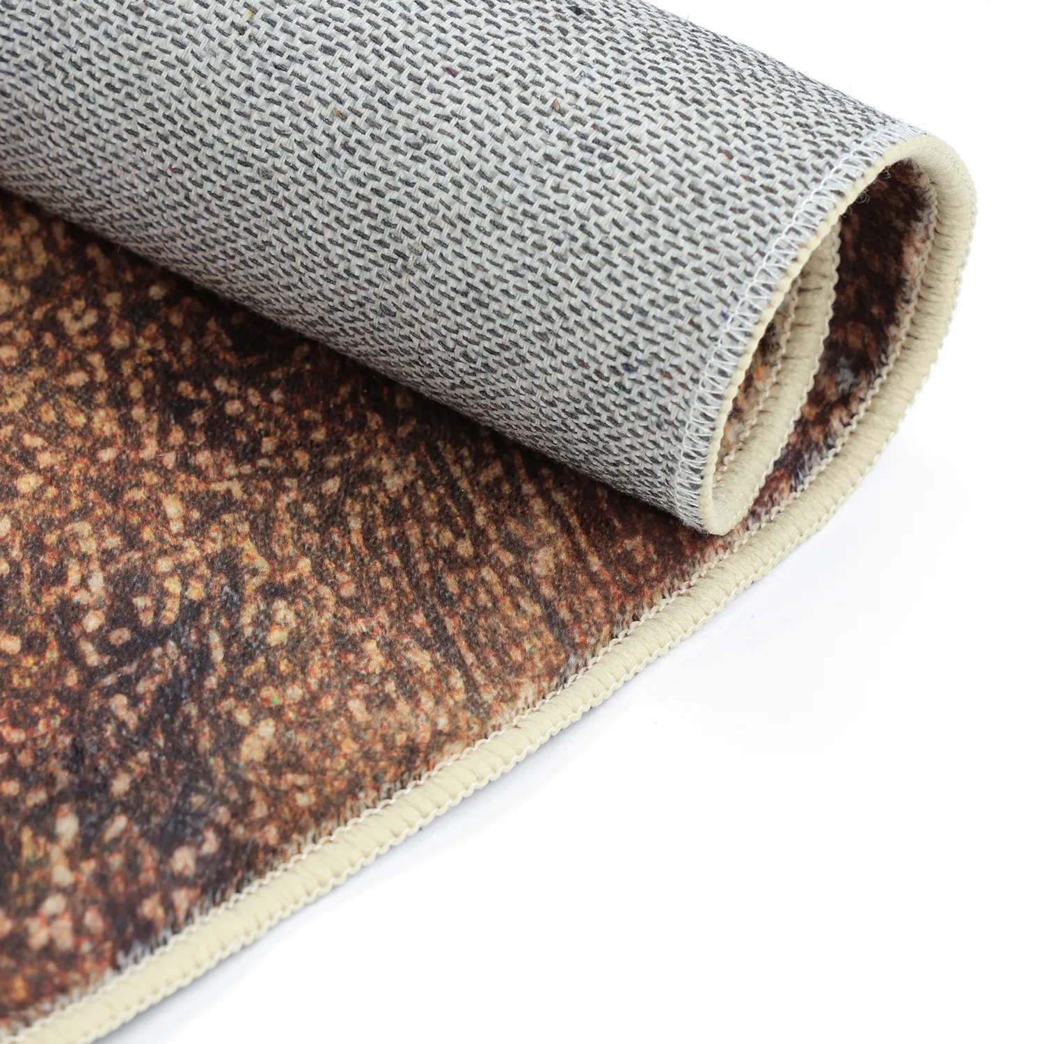 Rond vloerkleed - Oristano (bruin/goud)