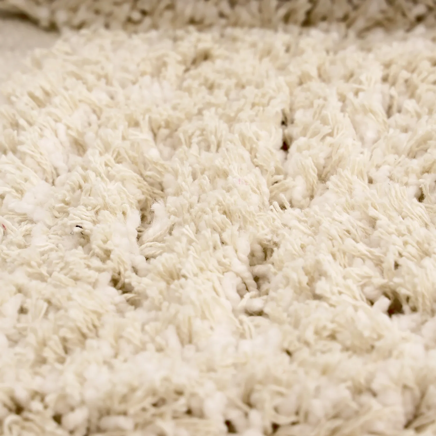 Rond vloerkleed - Otranto Natural Cotton Shaggy (gebroken wit)