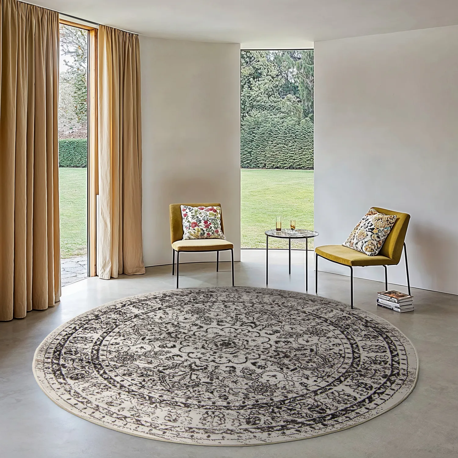 Rond vloerkleed - Peking Noble (grijs)